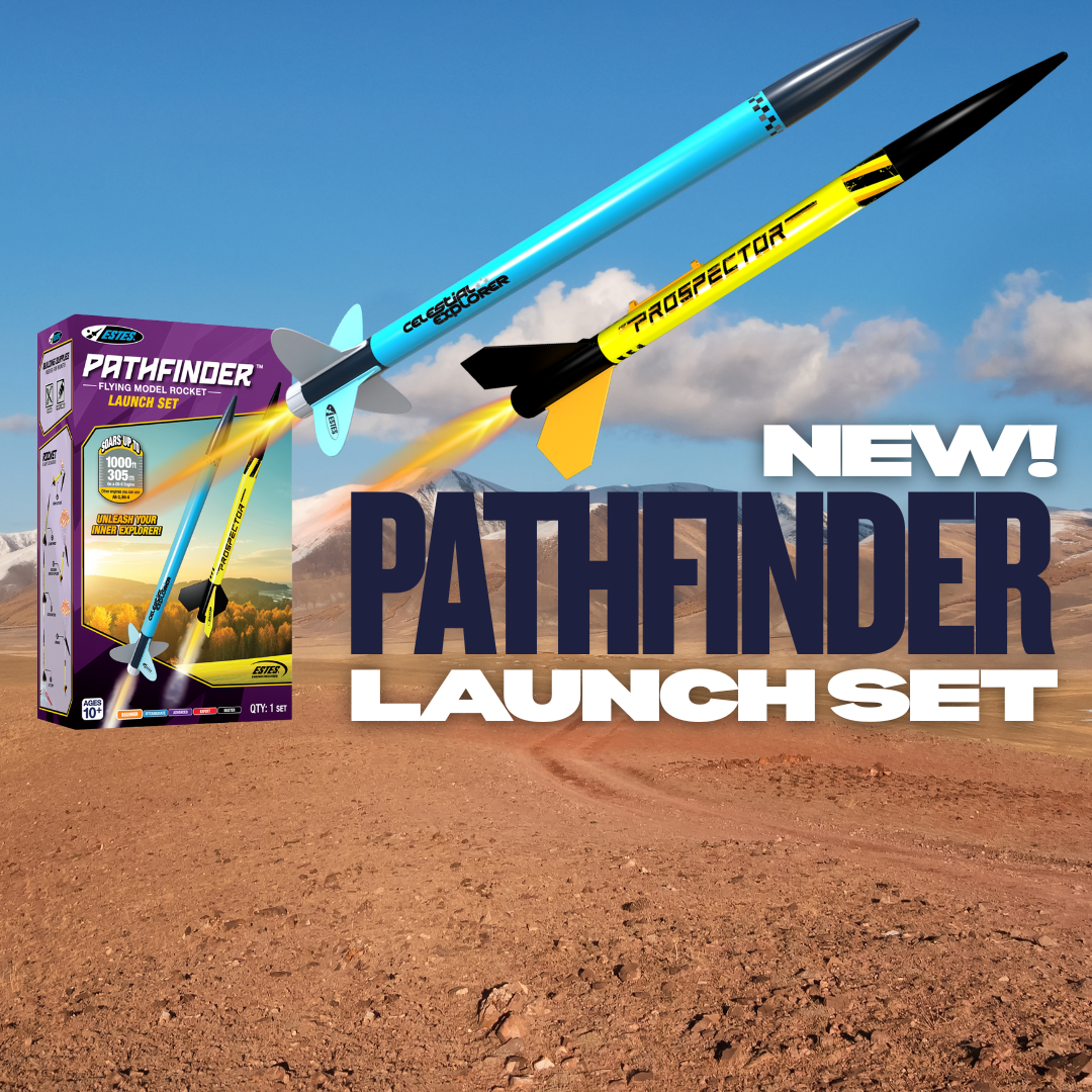 Estes Pathfinder Launch Set Beginner Model Rocket Kit with 2 Rockets