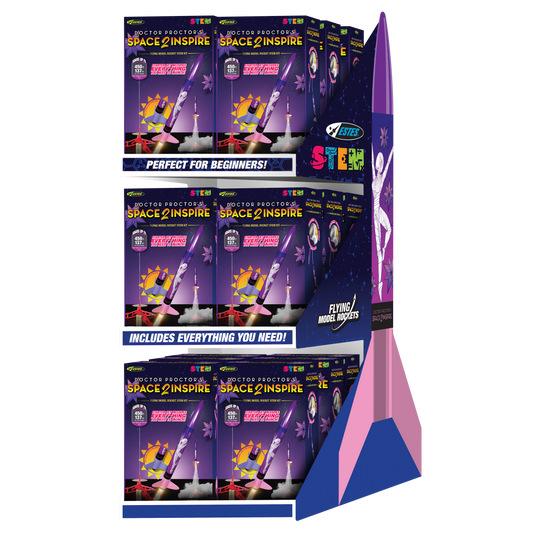Estes Space2Inspire STEM Kit Model Rocket Point of Purchase Retail Display