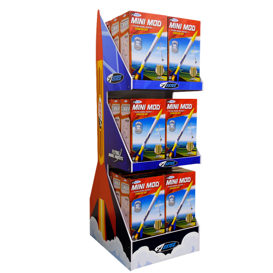 Estes Mini Mod Starter Set Model Rocket Point of Purchase Retail Display