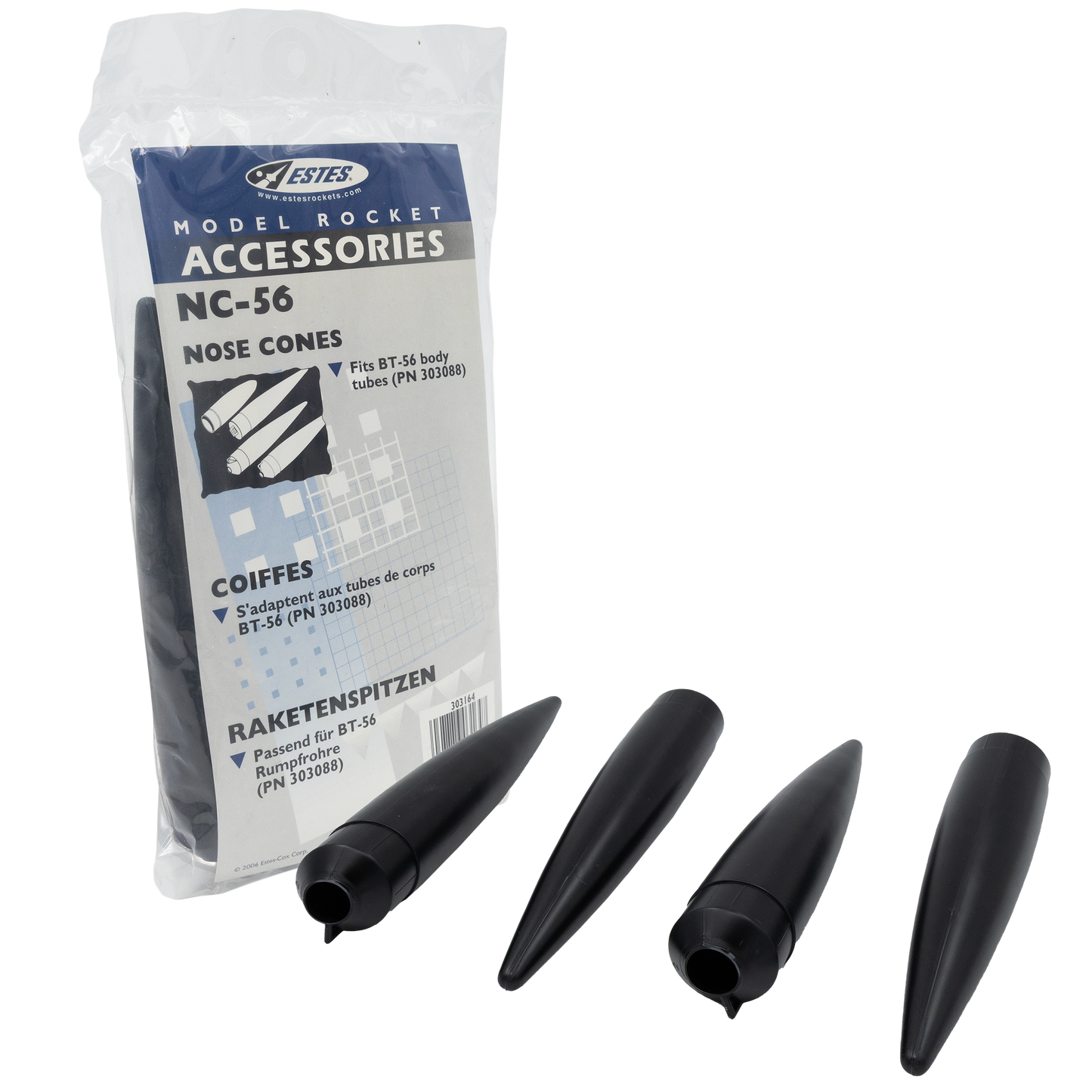 NC-56 Model Rocket Nose Cone 4 Pack