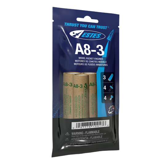 Estes A8-3 Rocket Engines Package