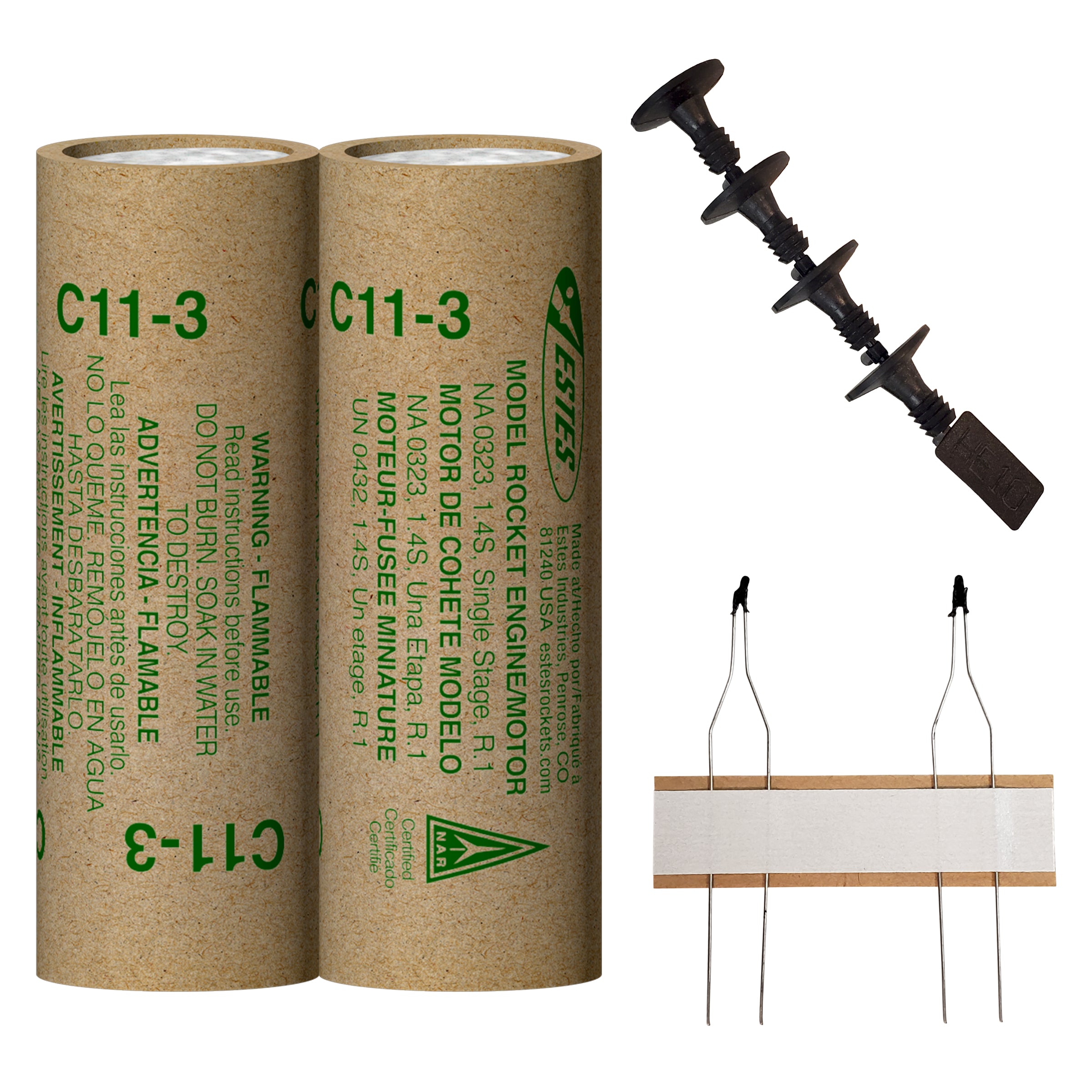 Plug Motor Model Rockets C11-3 Engines (2-Pack) - Mid-Power Rocket Motors – Estes Wholesale