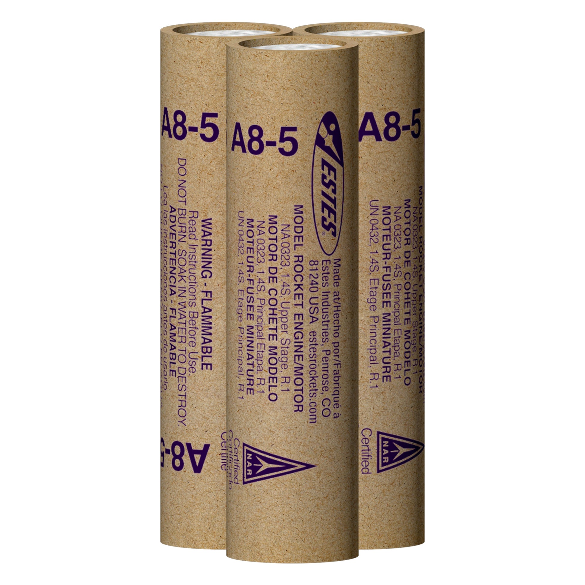 Estes A8-5 Model Rocket Engines 3 Pack