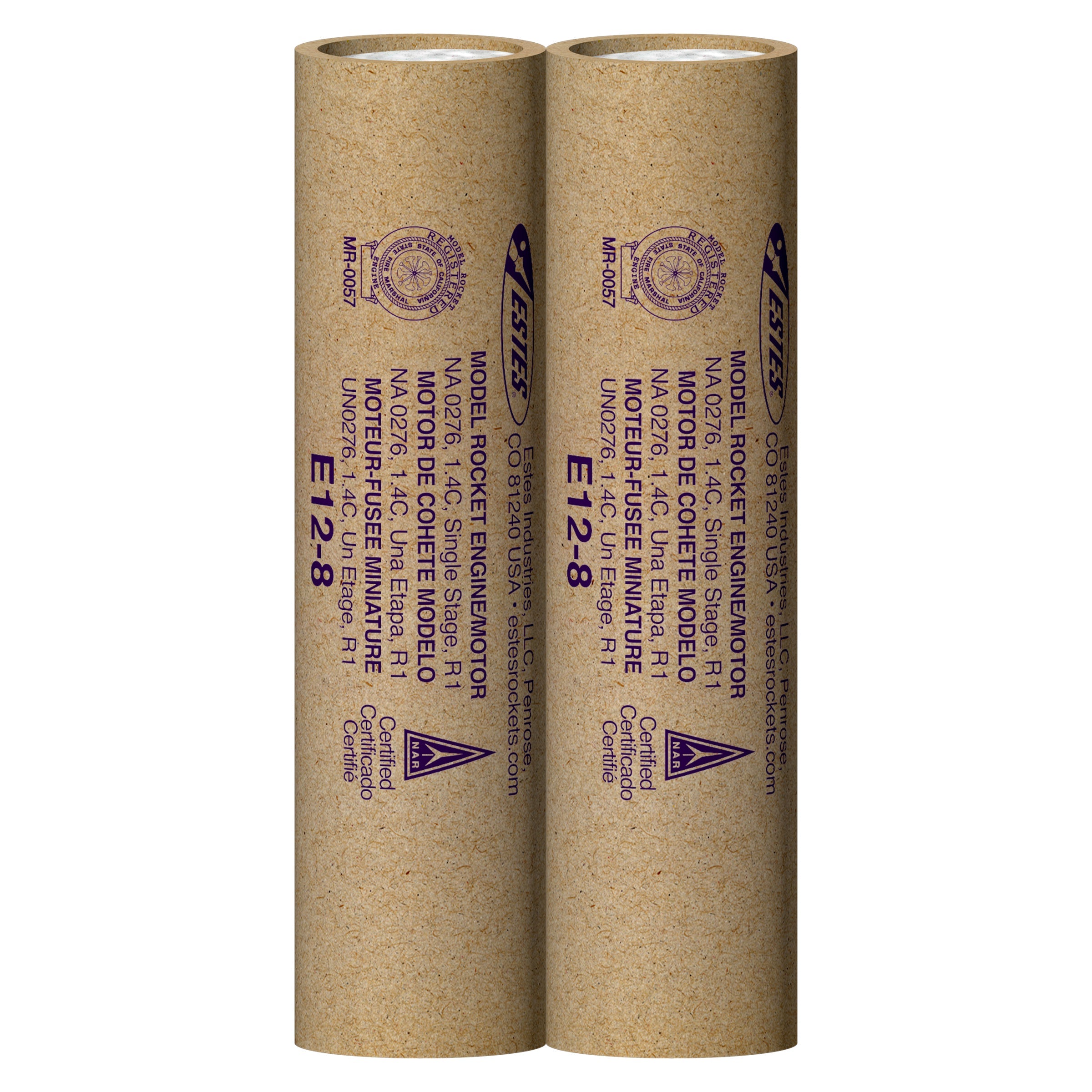 Estes E12-8 Model Rocket Engines 2 Pack