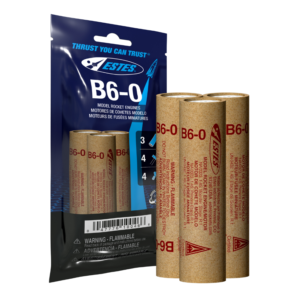Estes B6-0 Model Rocket Engines - 3 Pack