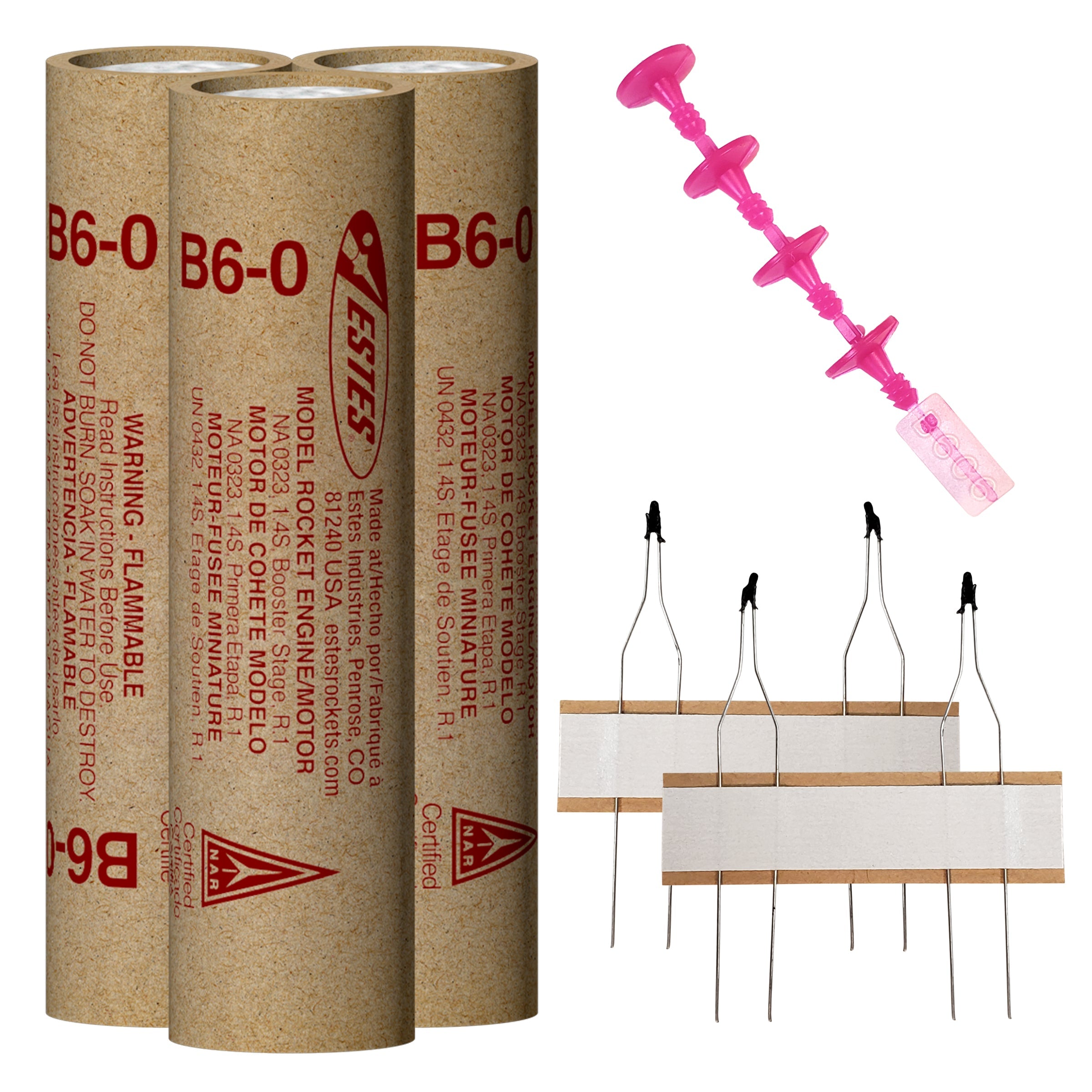 Estes B6-0 Rocket Engines with Plugs and Ignitors