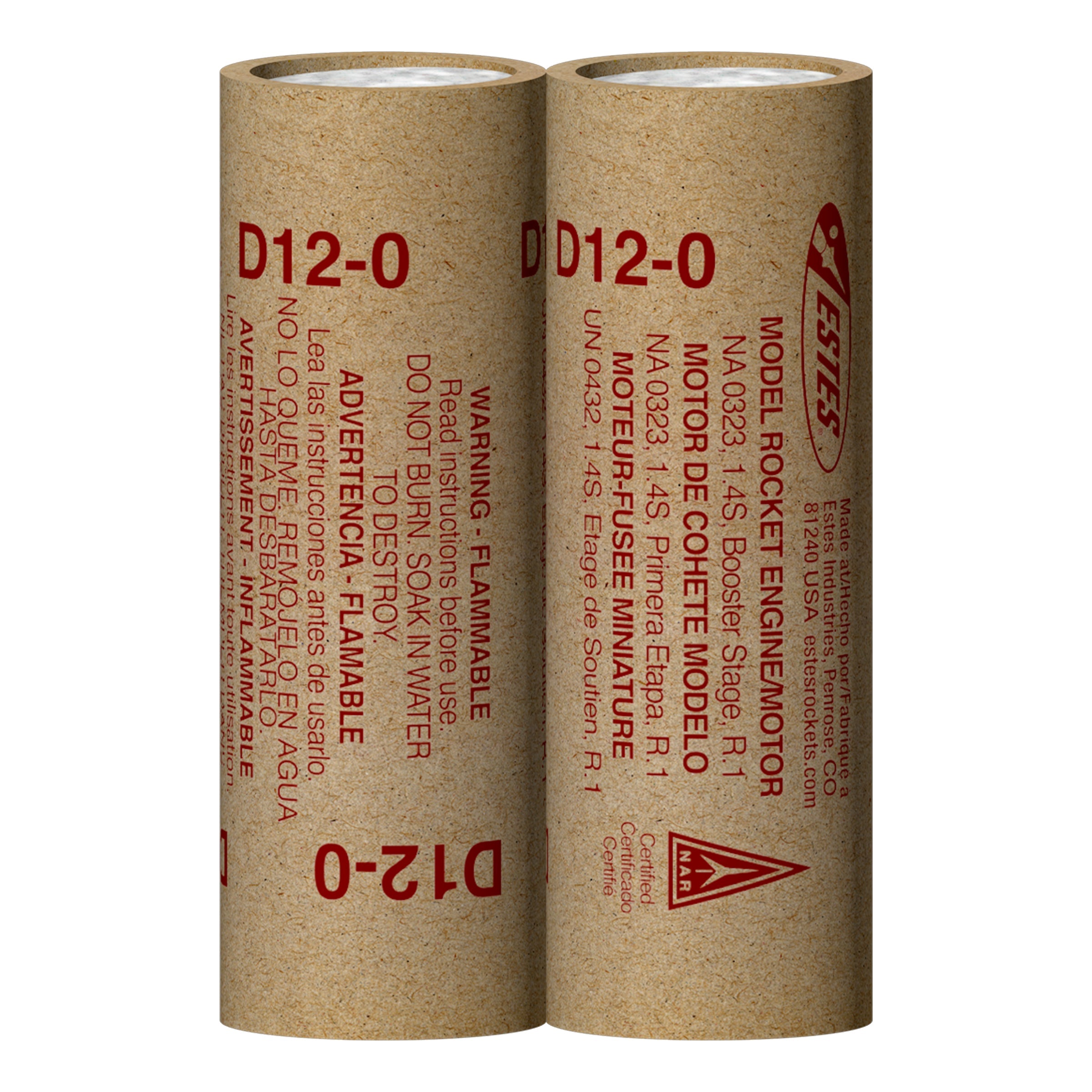 Estes D12-0 Model Rocket Engines