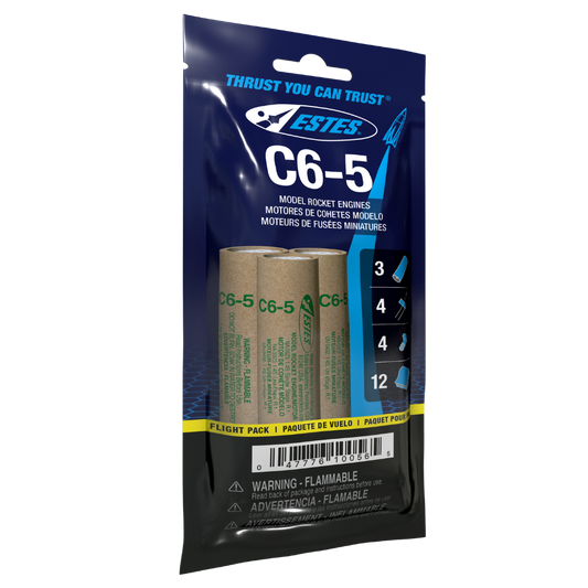 Estes C6-5 Model Rocket Engines Flight Pack