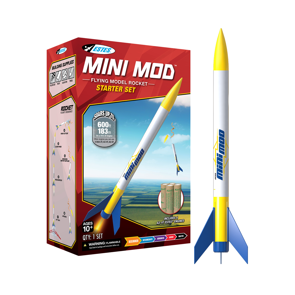 Estes Mini Mod Starter Set Model Rocket 