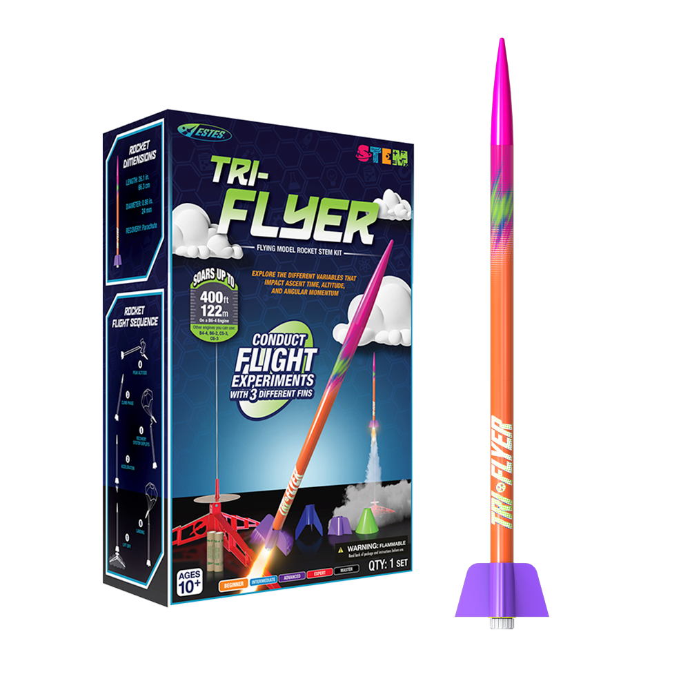 Tri-Flyer Rocket and Box