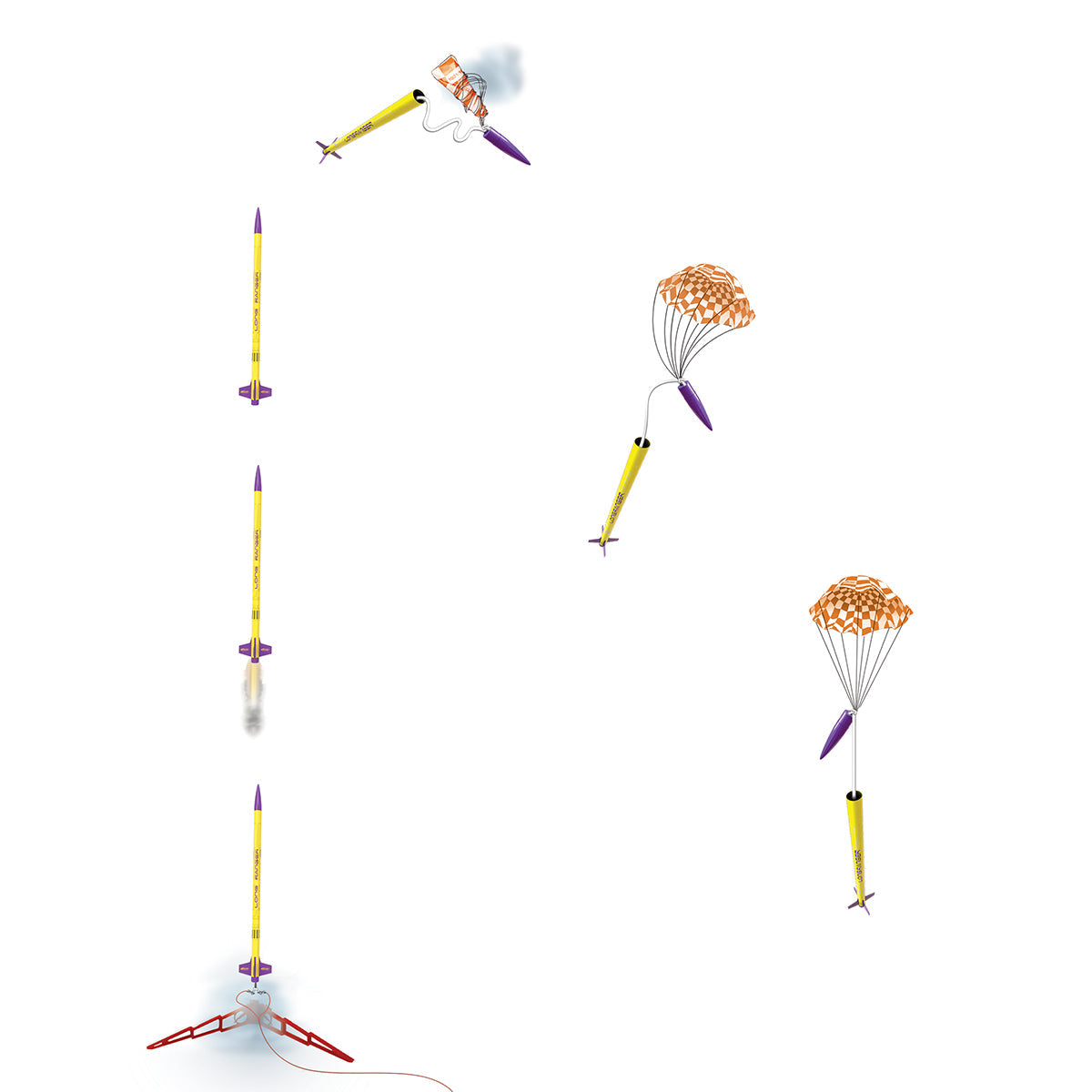 Estes Long Ranger Model Rocket Launch Sequence