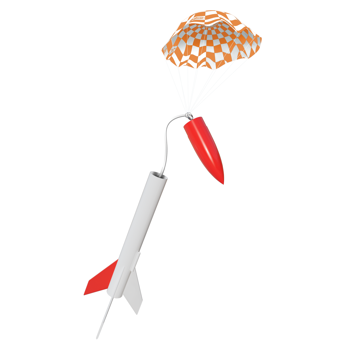 Estes K25 Astron Alpha Model Rocket Parachute Recovery