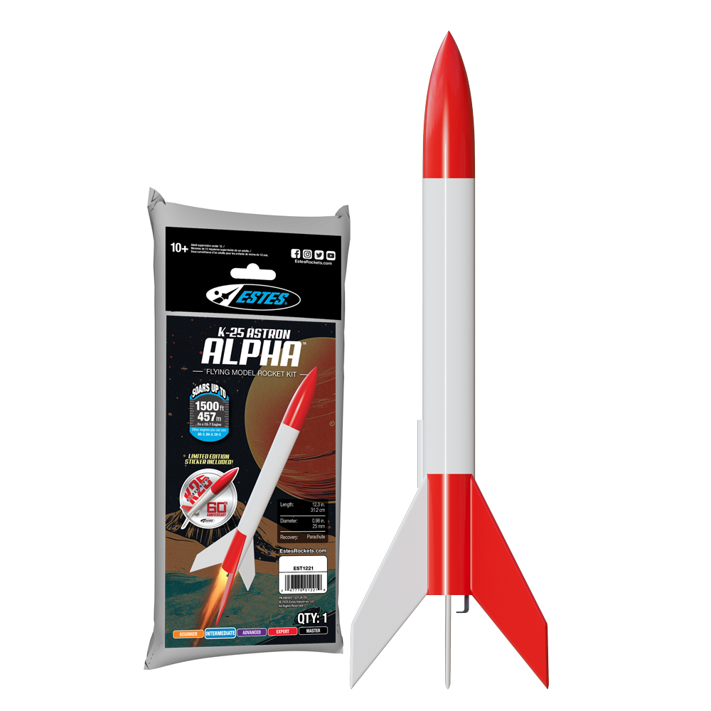 K'tesh Model Rockets Estes K-25 Astron Alpha™ - Intermediate Model Rocket Kit – Estes Wholesale