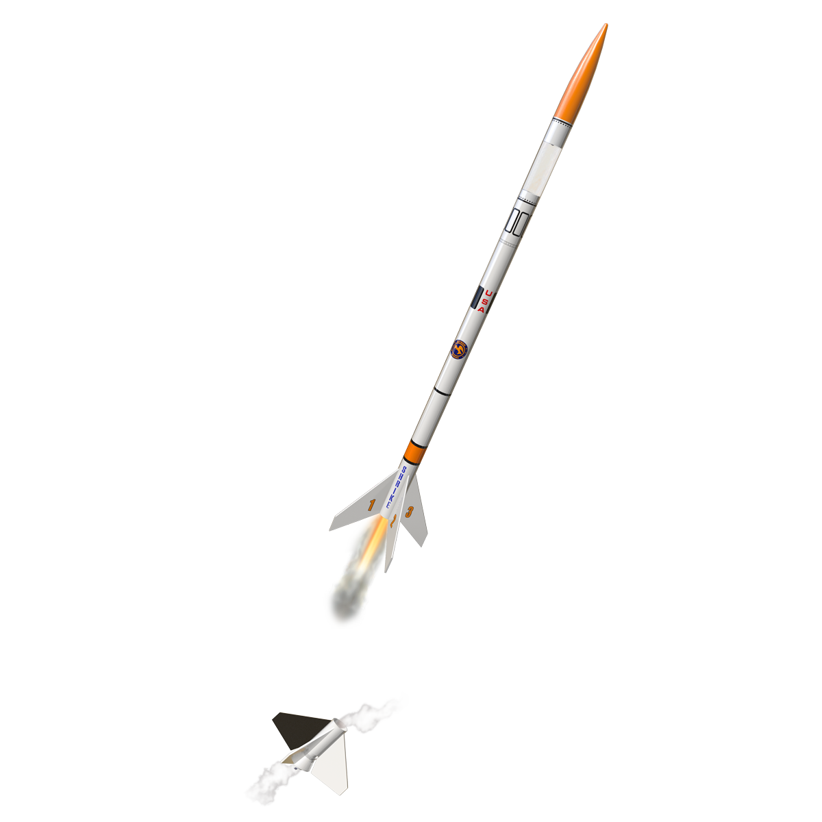 K-46 Astron Shrike Model Rocket with Booster