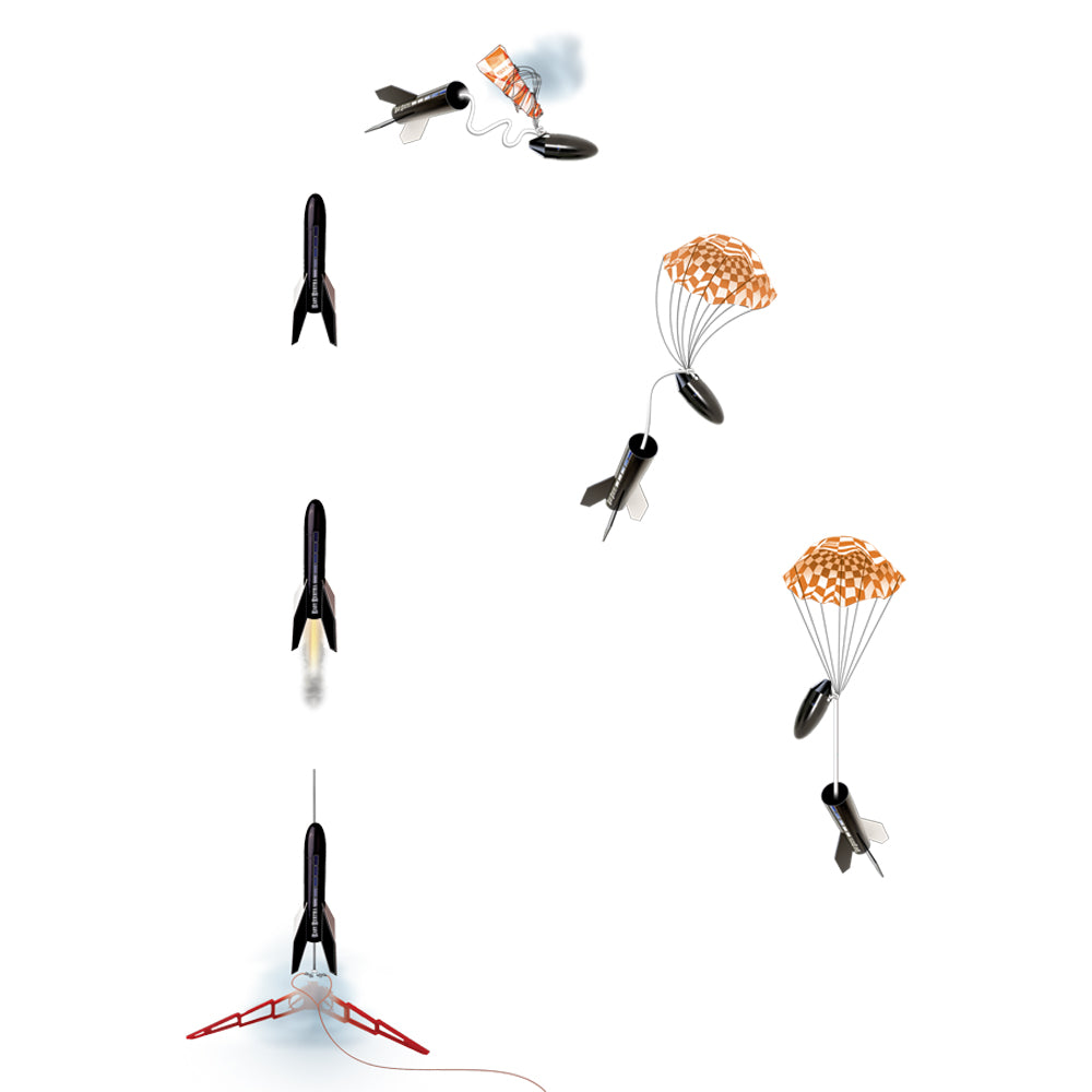 Estes Baby Bertha Model Rocket Flight Sequence