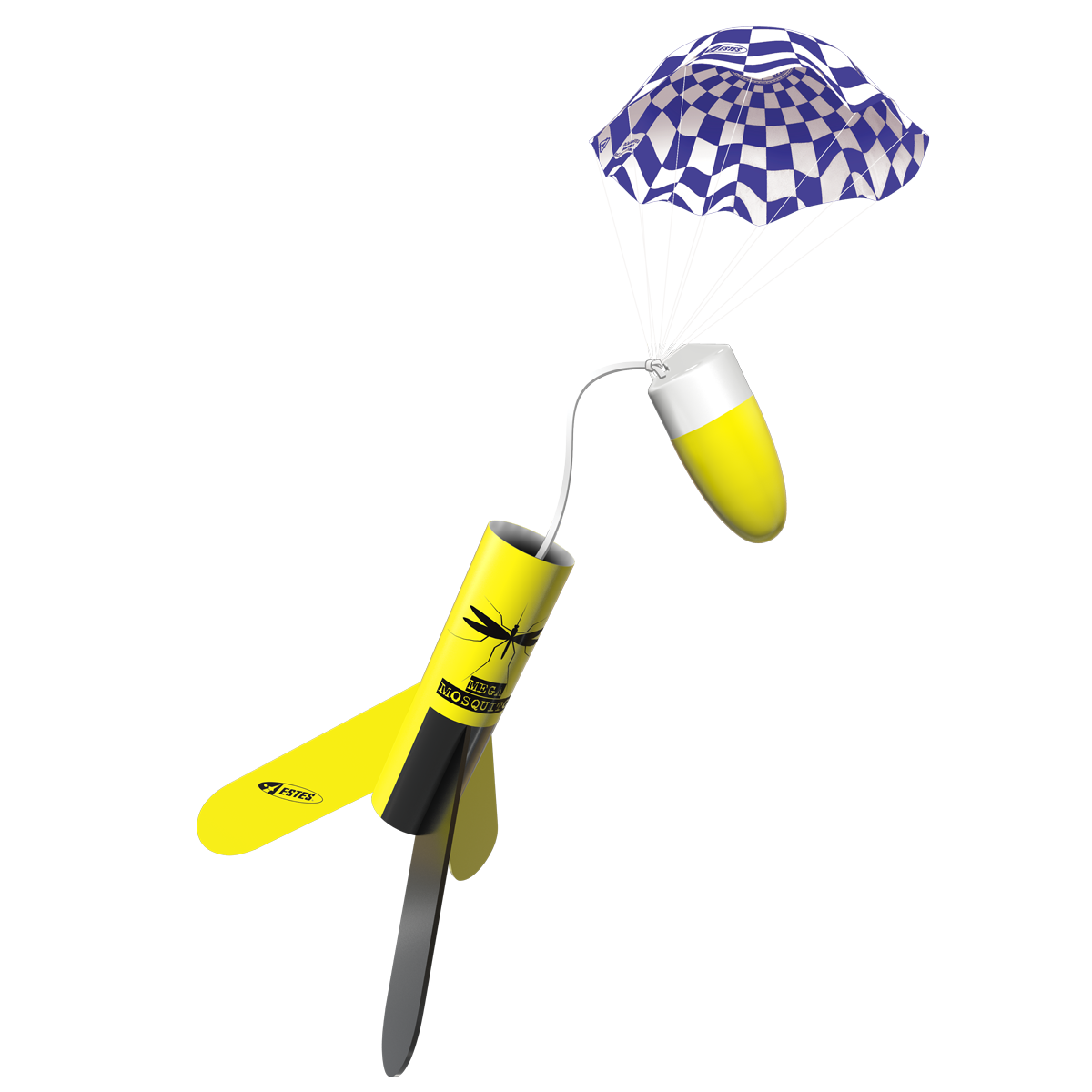 Estes Mega Mosquito Model Rocket Parachute Recovery