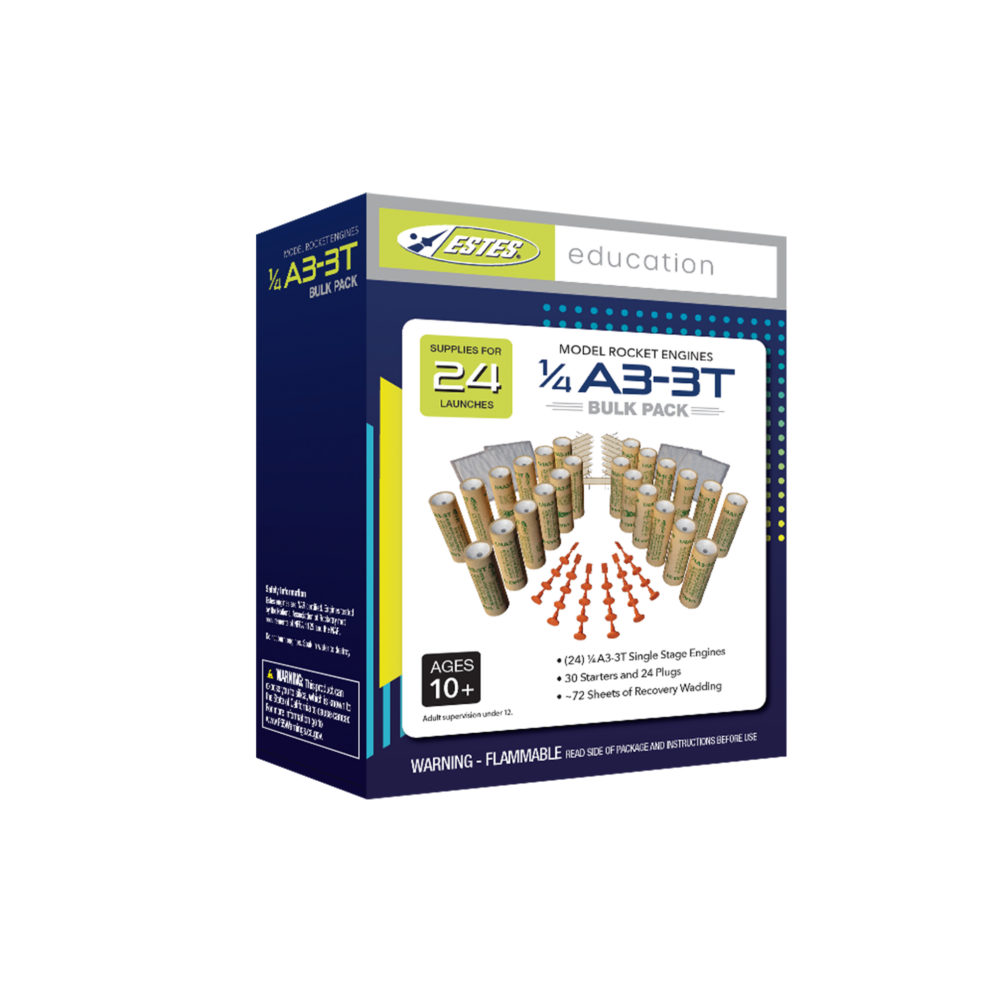 Estes 1/4A3-3T Model Rocket Engine Bulk Pack