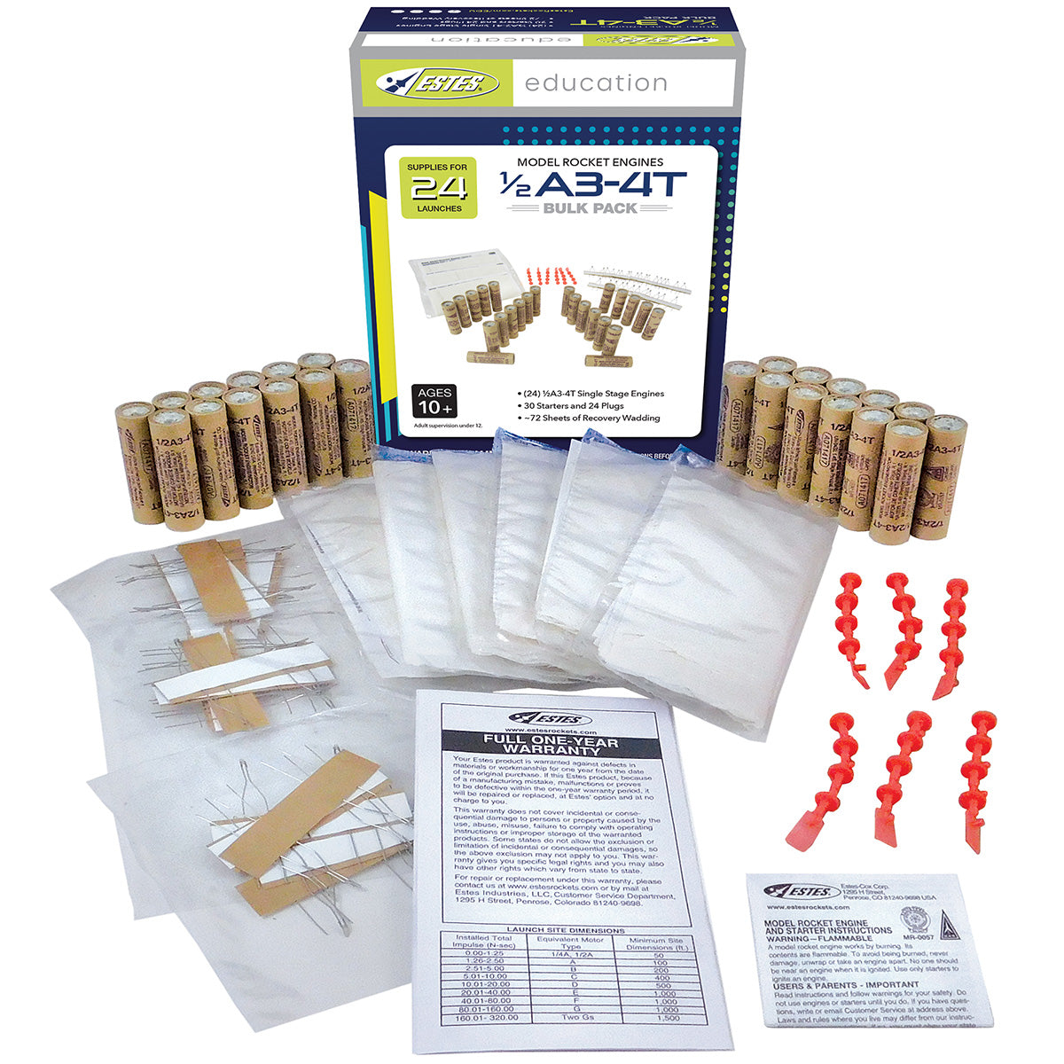 Bulk Rockets 1/2A3-4T Engine Bulk Pack – Estes Wholesale