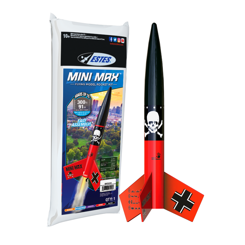 Estes Mini Der Red Max Model Rocket