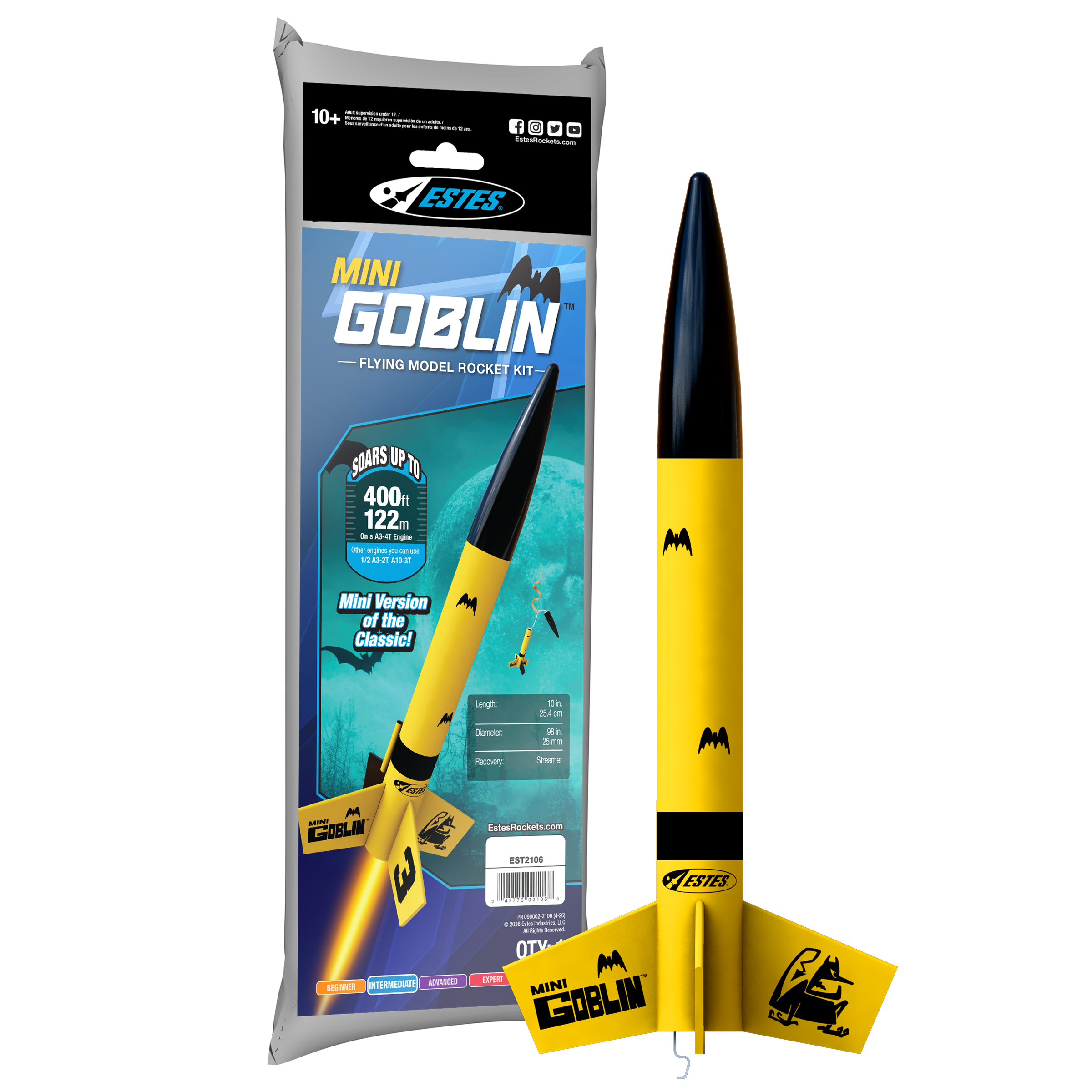 Estes Mini Goblin Flying Model Rocket Kit