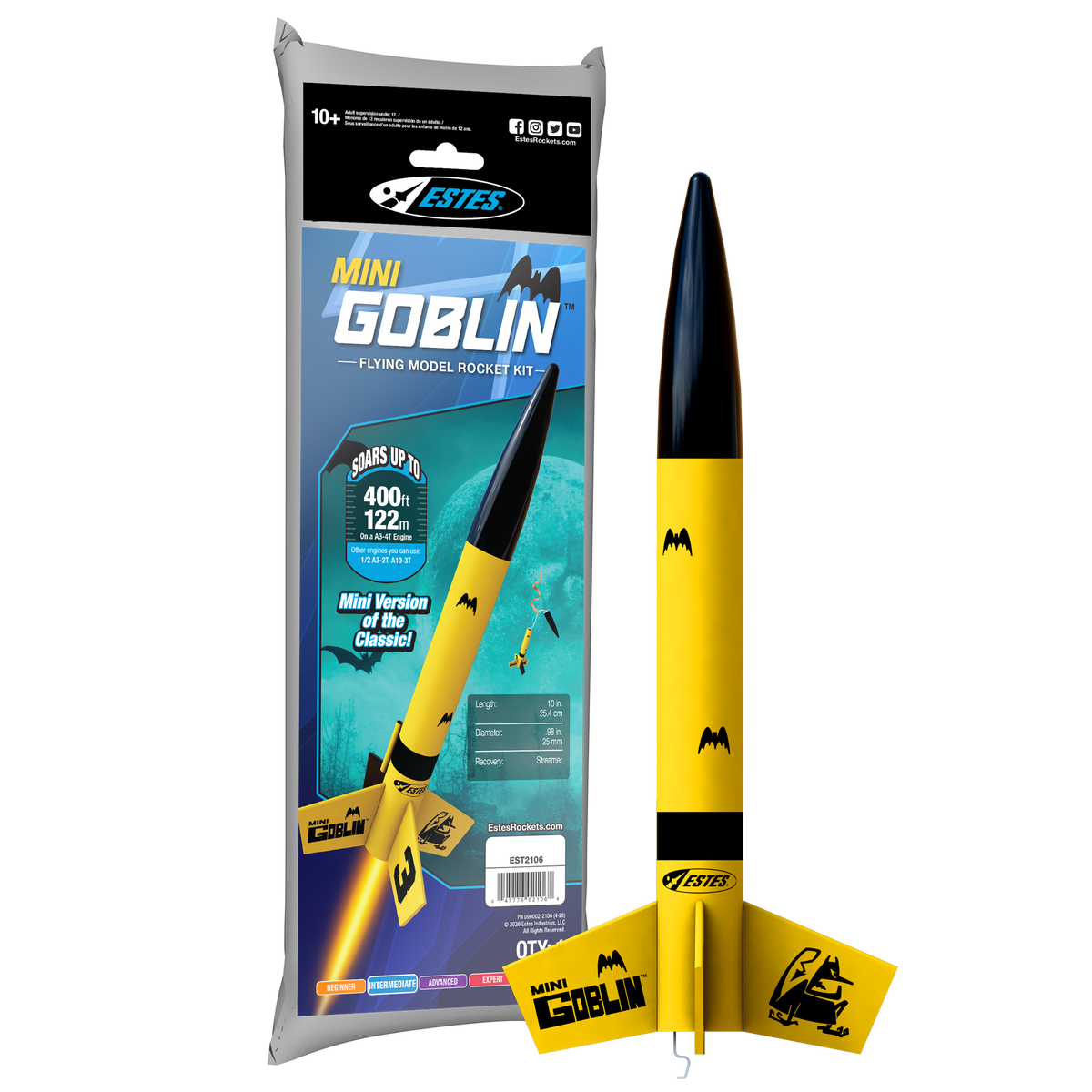 Estes Mini Goblin Flying Model Rocket Kit