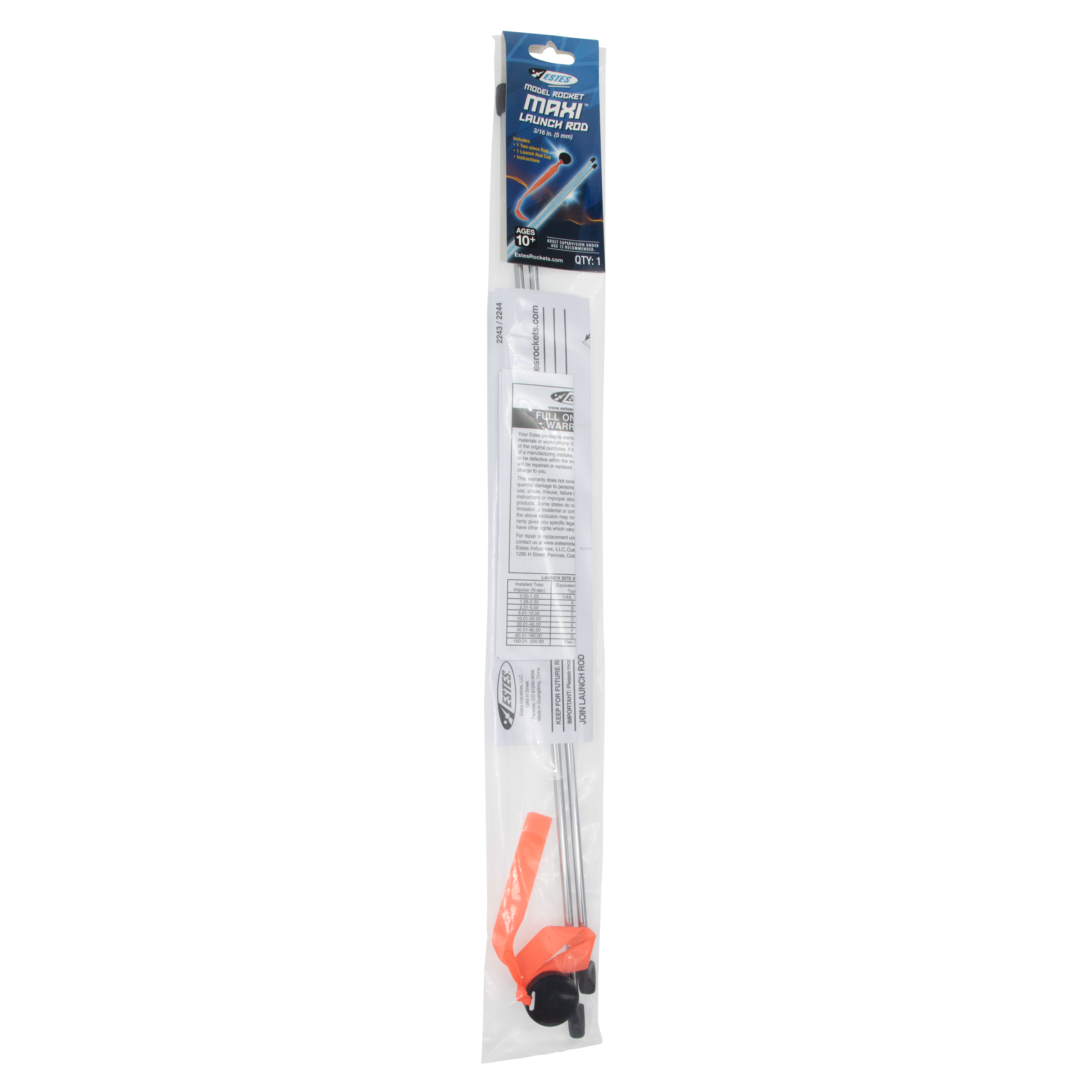 3/16" MAXI Launch Rod for Launching Model Rockets 