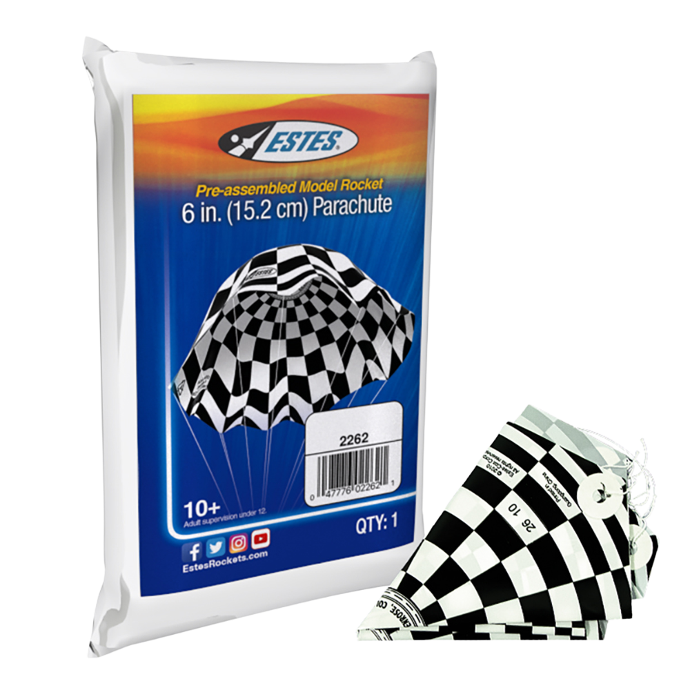 Estes 6 Inch Parachute for Model Rockets 
