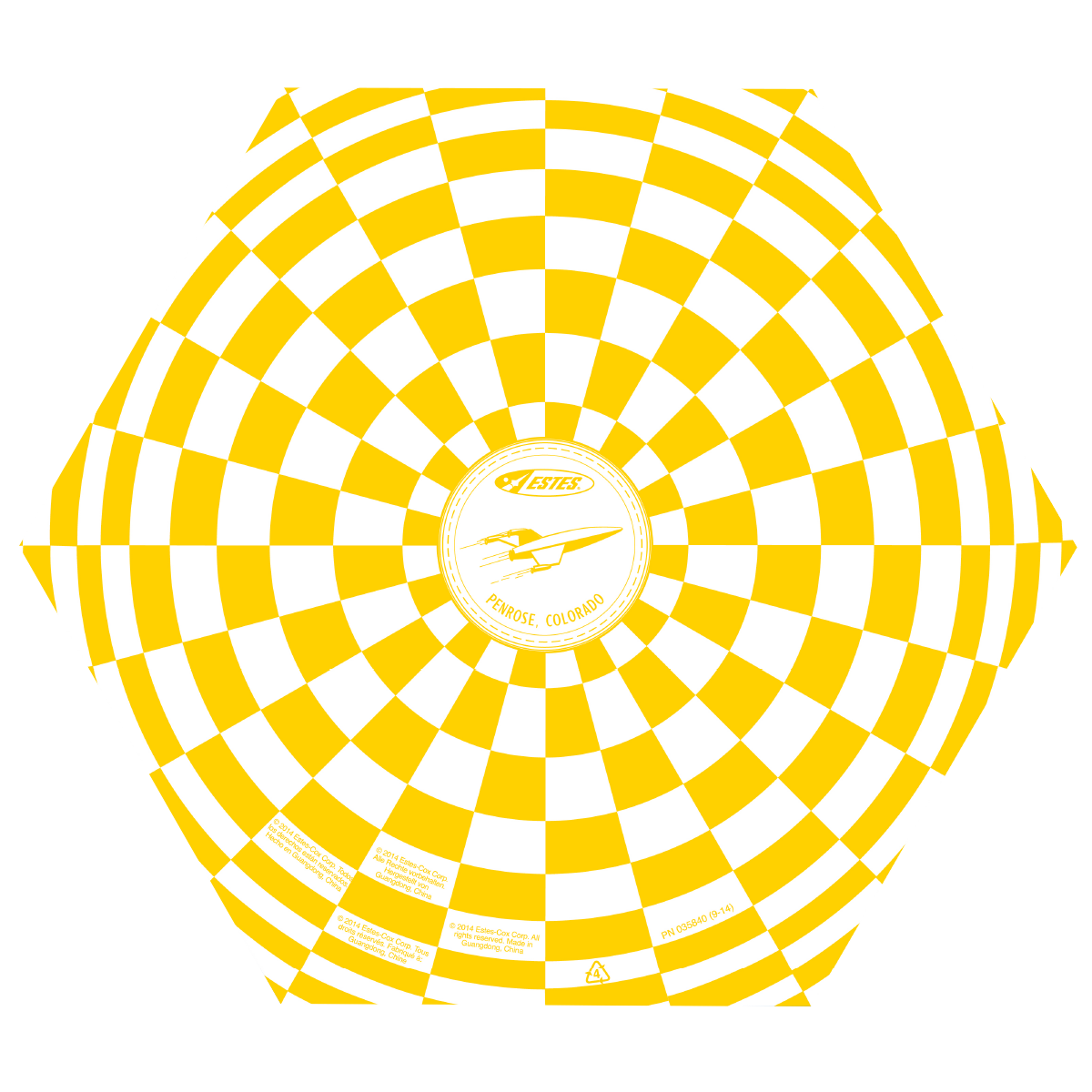 Estes 9 Inch Printed Parachute for Model Rockets