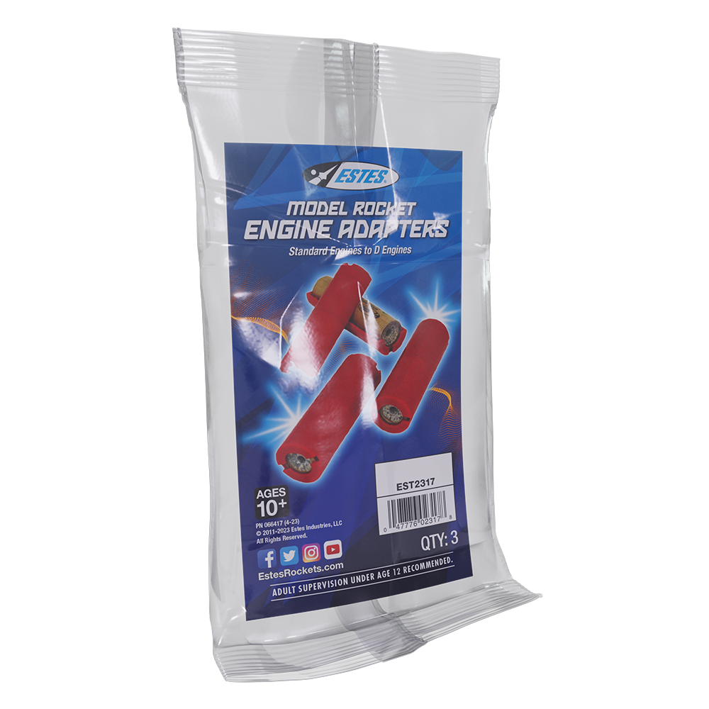 Estes Standard to D Model Rocket Engine Adapter Set