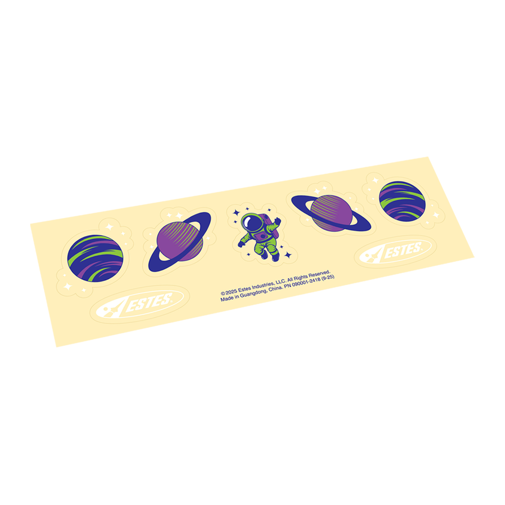Estes Astro Assembler Model Rocket Decal Sheet