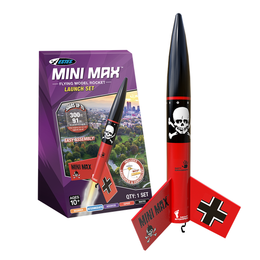 Estes Mini Der Red Max Rocket Launch Set