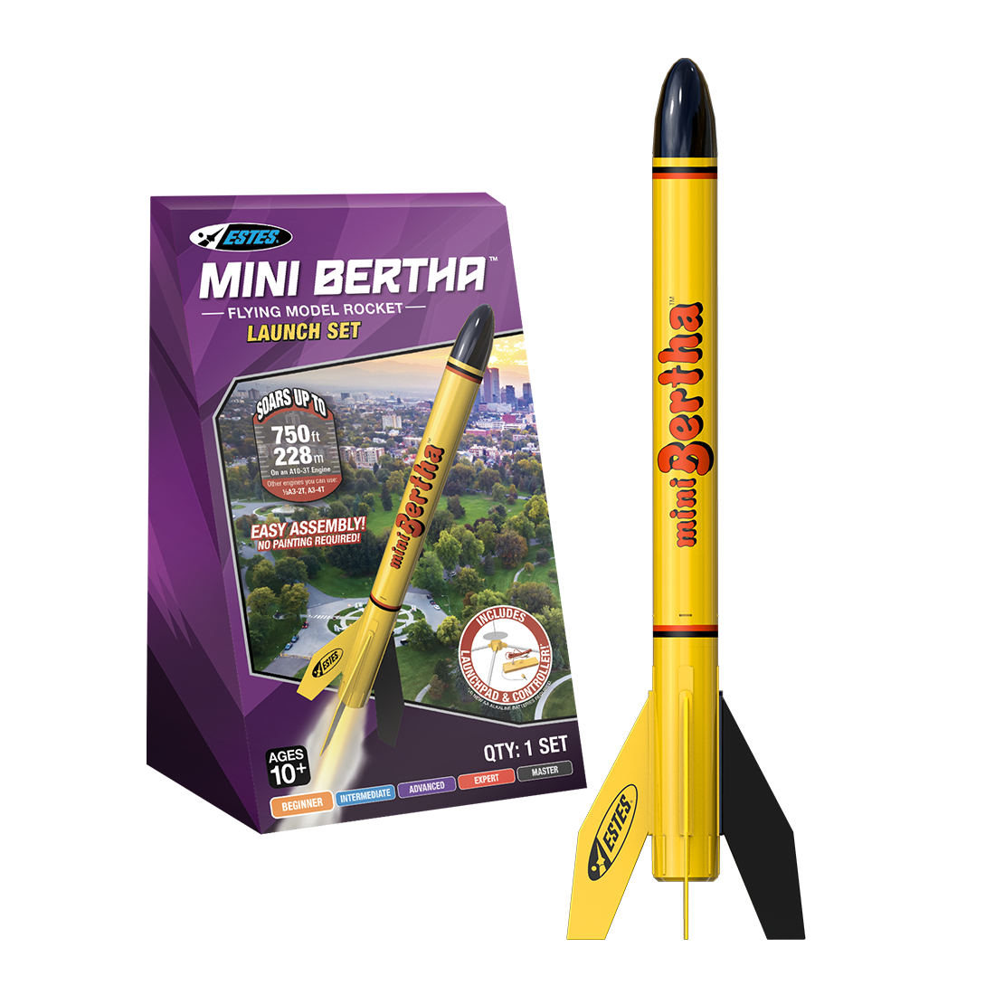 Estes Mini Bertha Model Rocket Launch Set