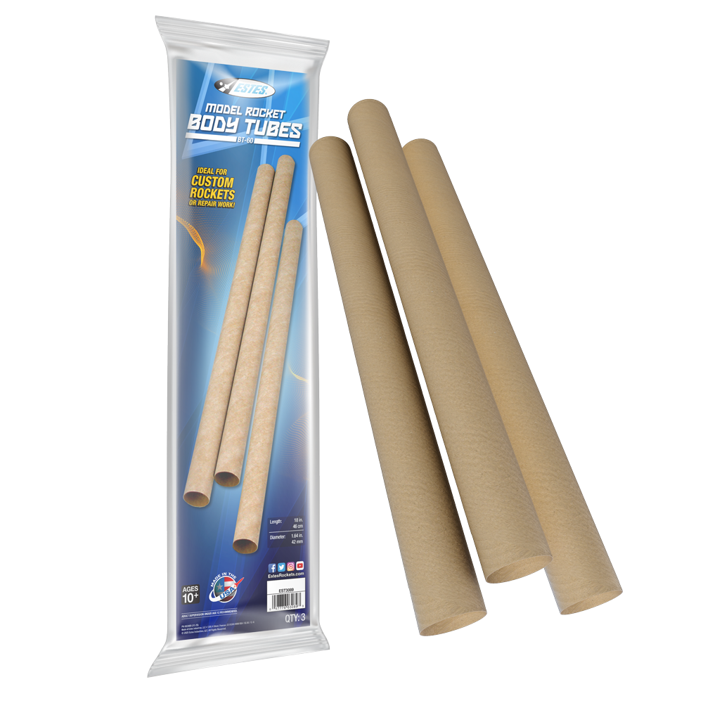 Estes BT-60 Model Rocket Body Tubes - 3 Pack