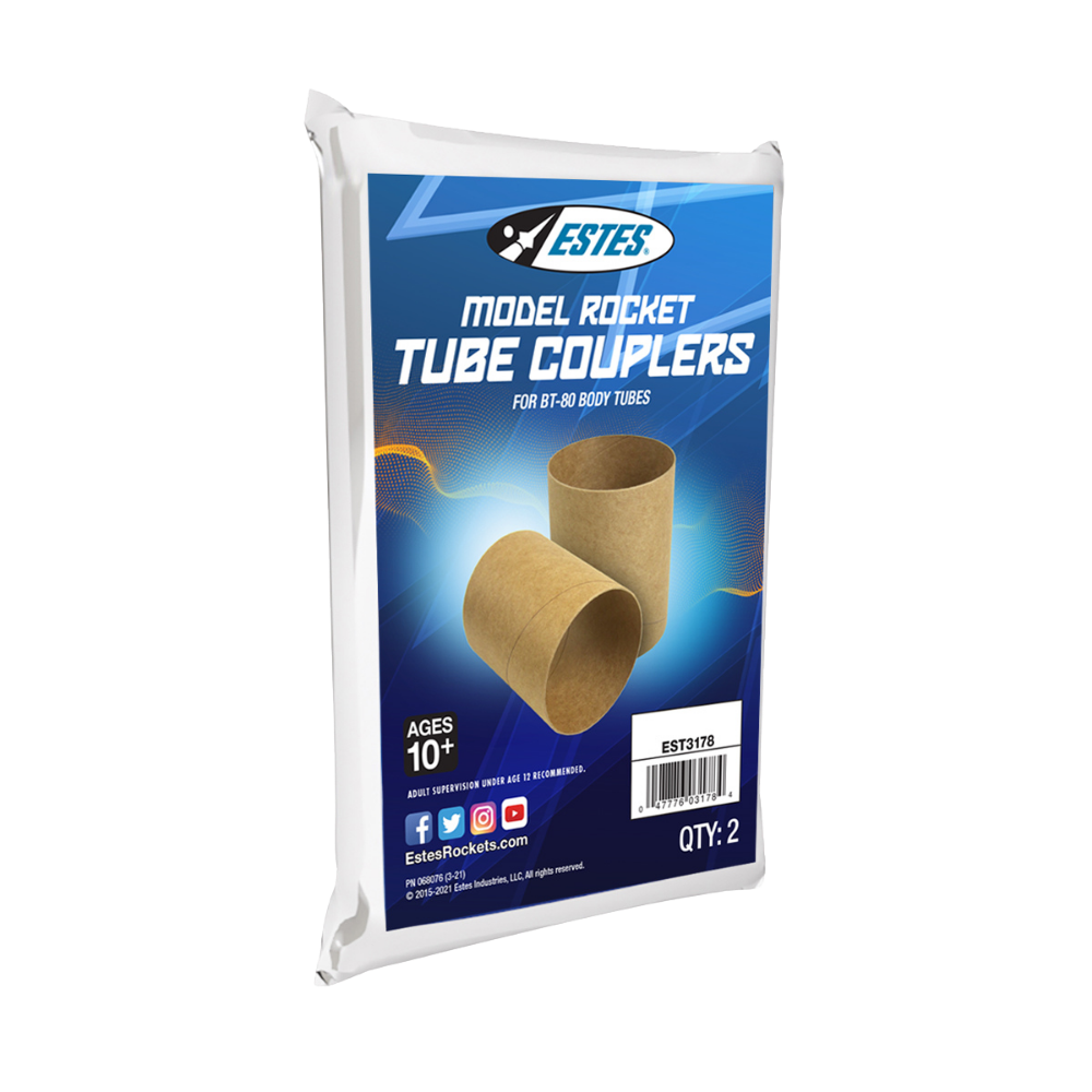 BT-80 Model Rocket Body Tube Coupler Pack