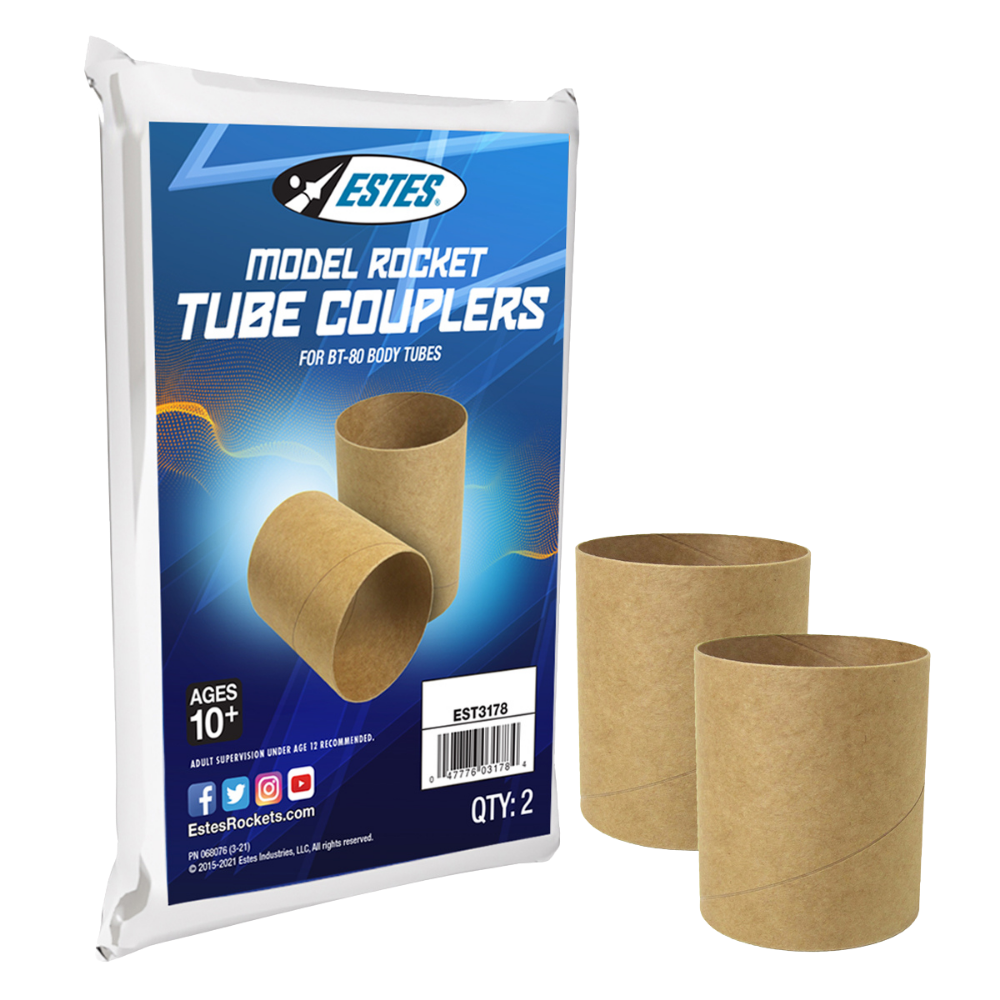 Estes BT-80 Model Rocket Body Tube Couplers