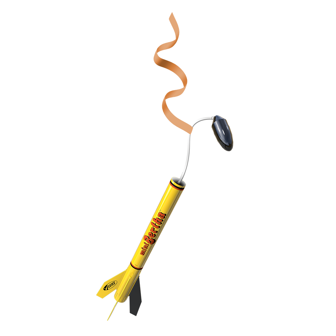 Estes Mini Bertha Starter Set Model Rocket with Streamer Recovery