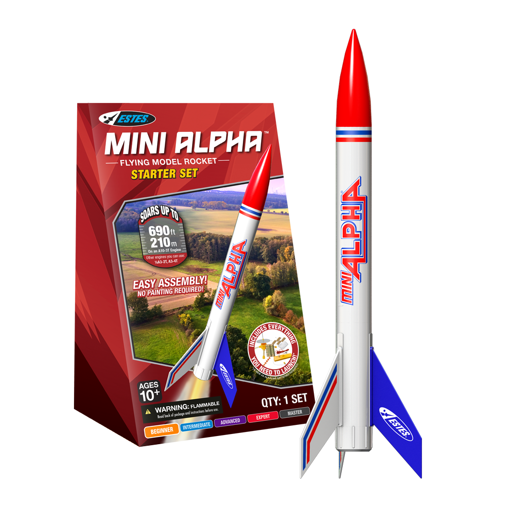 Estes Mini Alpha Starter Set Model Rocket Kit