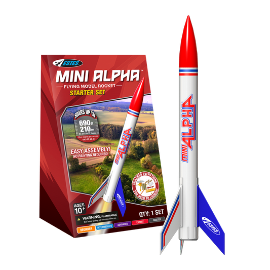 Estes Mini Alpha Starter Set Model Rocket Kit
