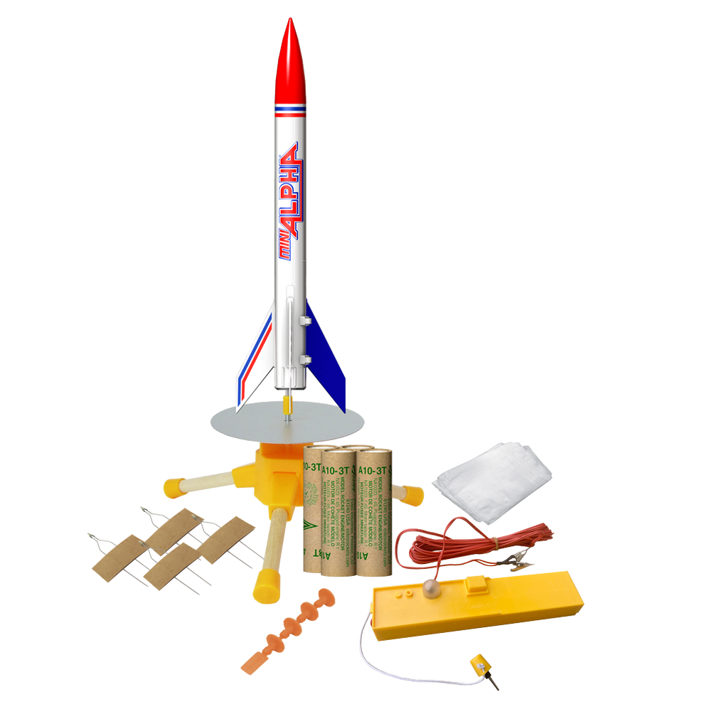 Mini Alpha Starter Set Beginner Model Rocket Kit – Estes Wholesale