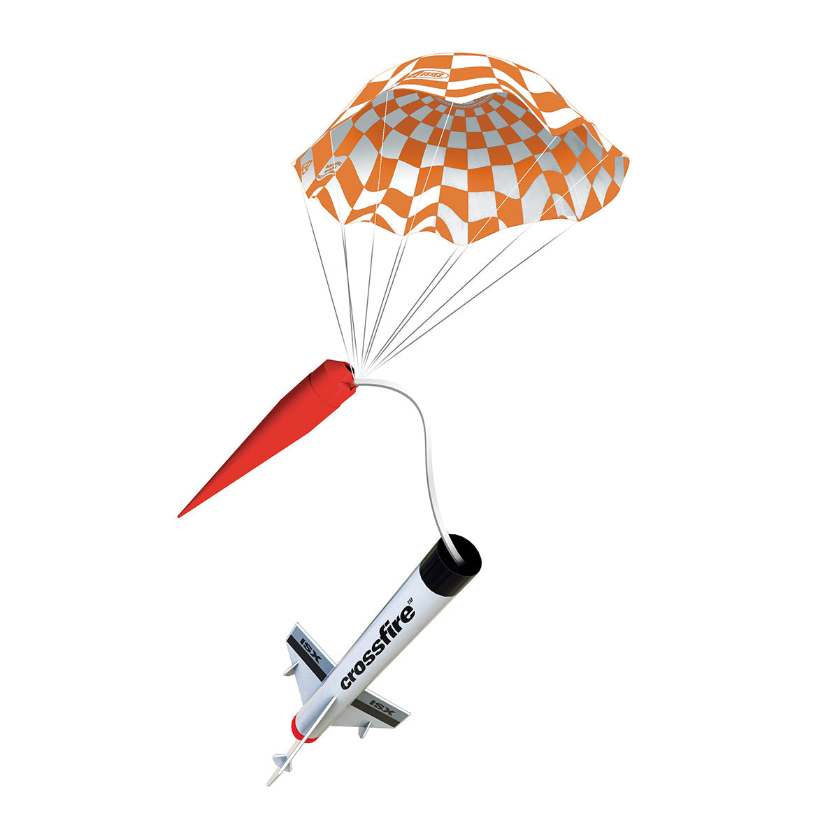 Estes Crossfire ISX Model Rocket Parachute Recovery