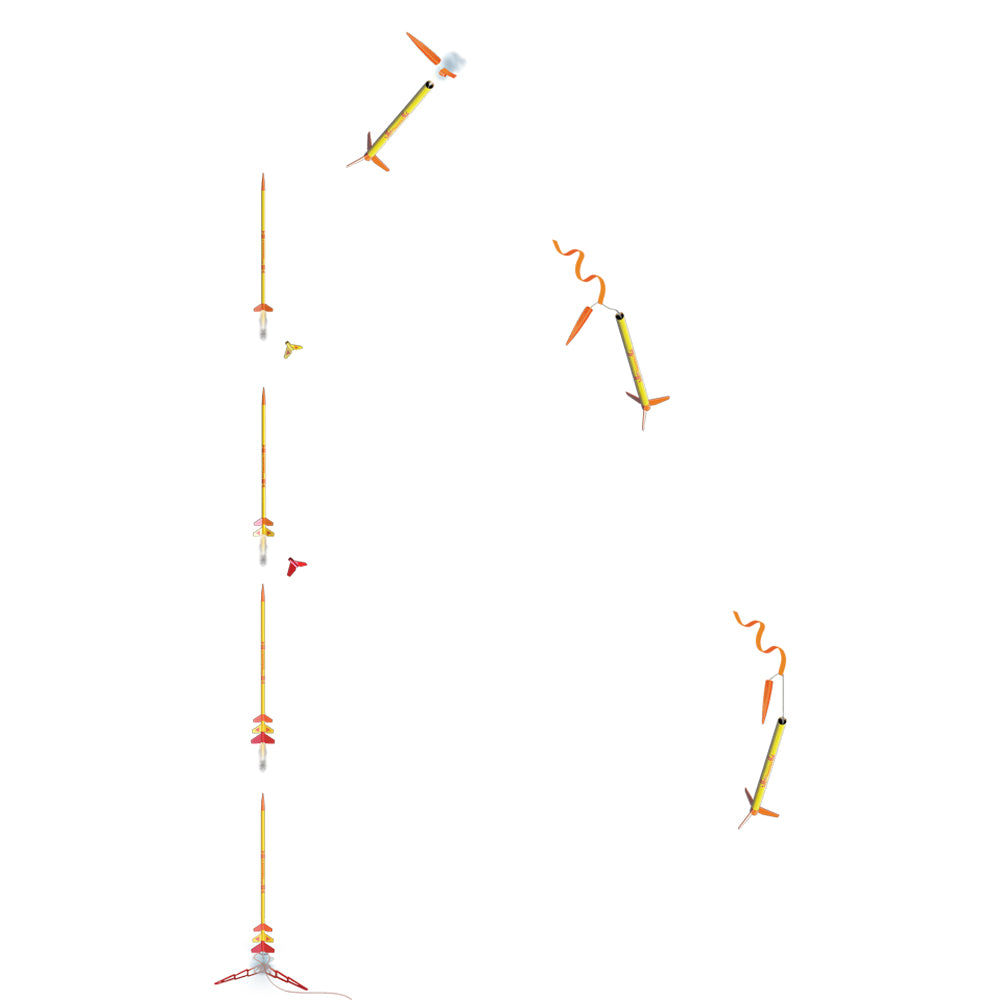Estes Comanche-3™ Model Rocket Kit Flight Sequence