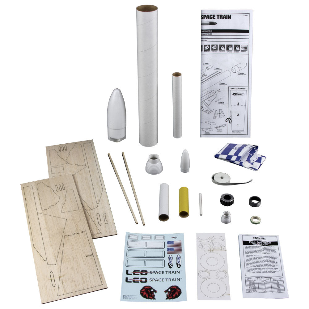 LEO Space Train Model Rocket Kit Parts