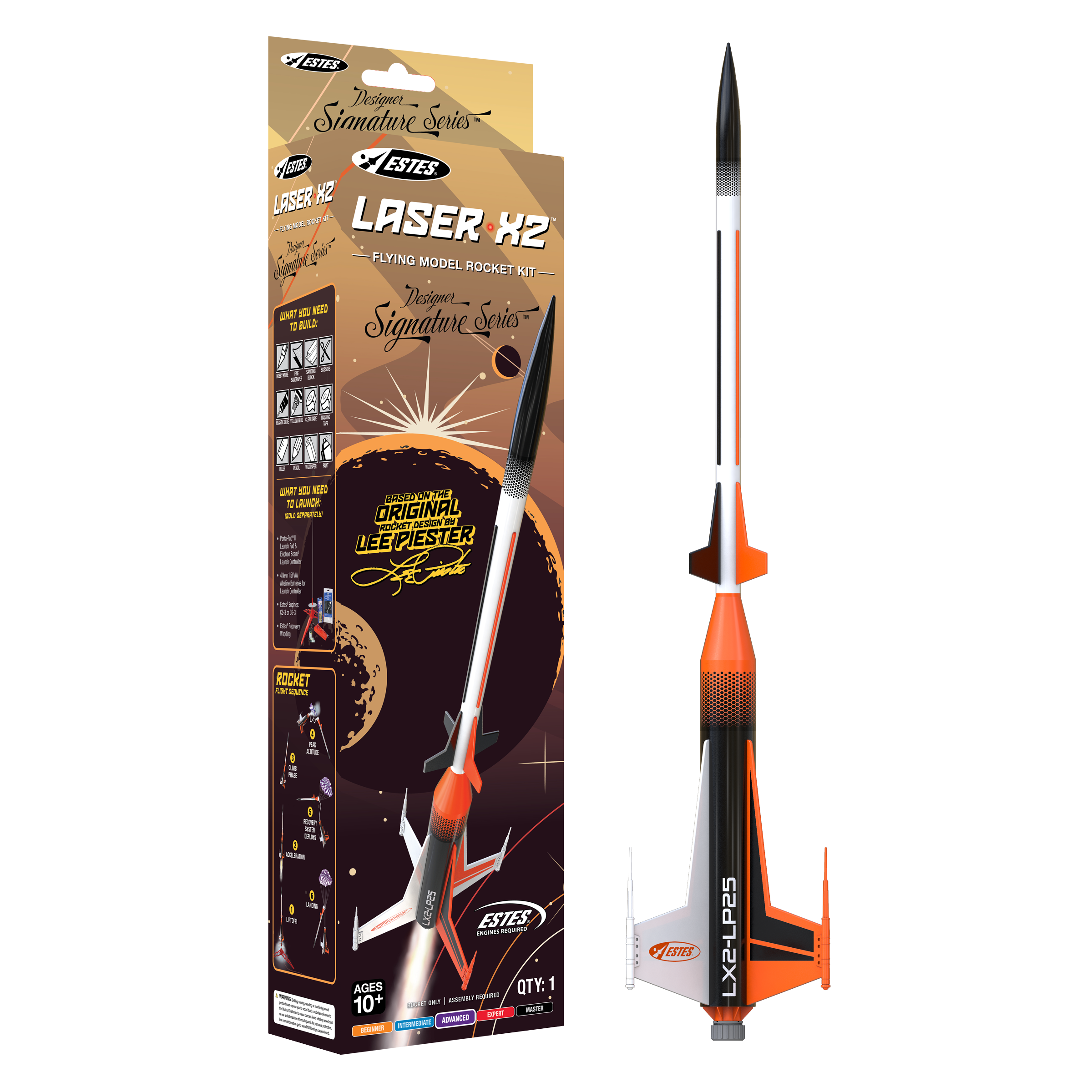 Estes Laser X2 Designer Series Model Rocket Kit