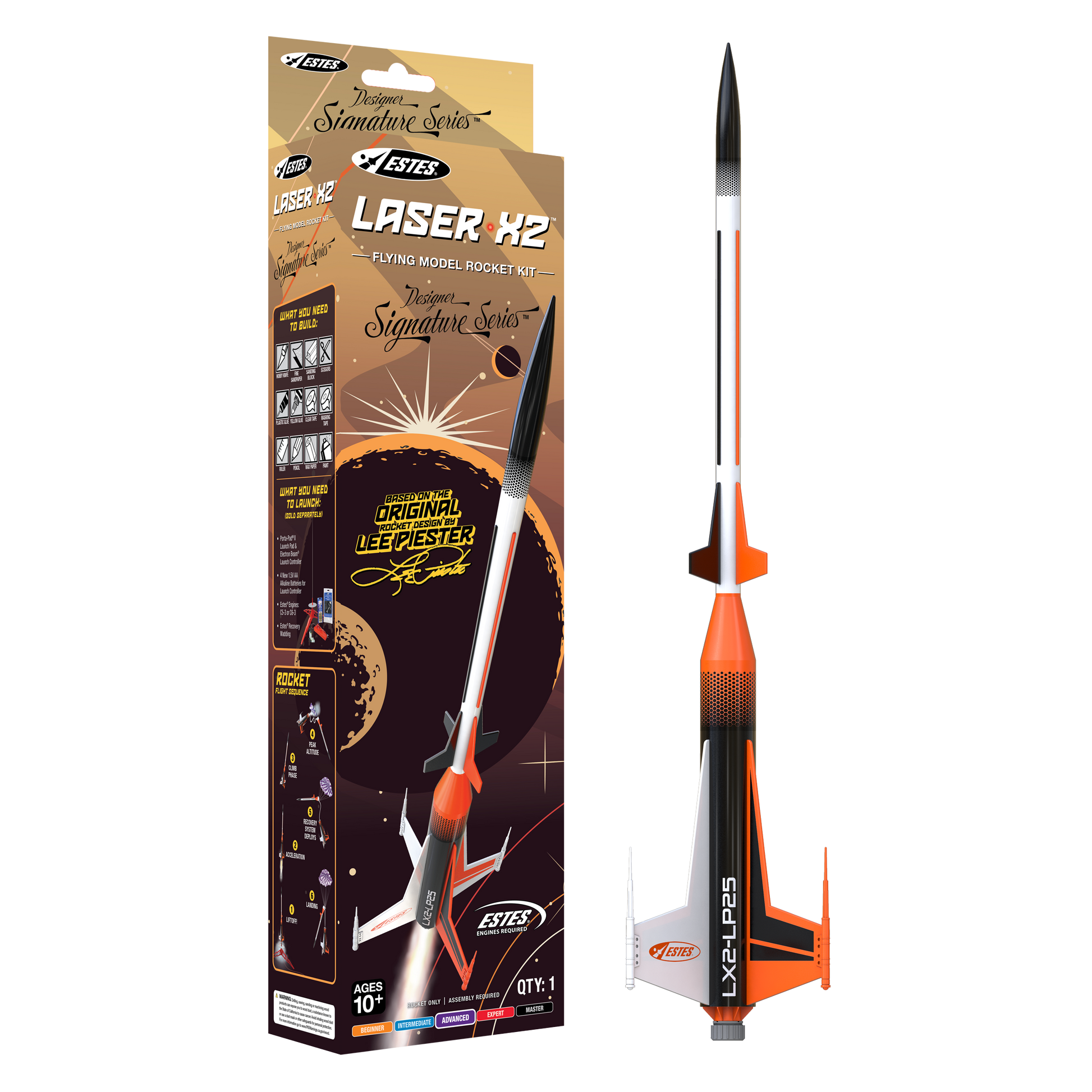Estes Laser X2 Designer Series Model Rocket Kit