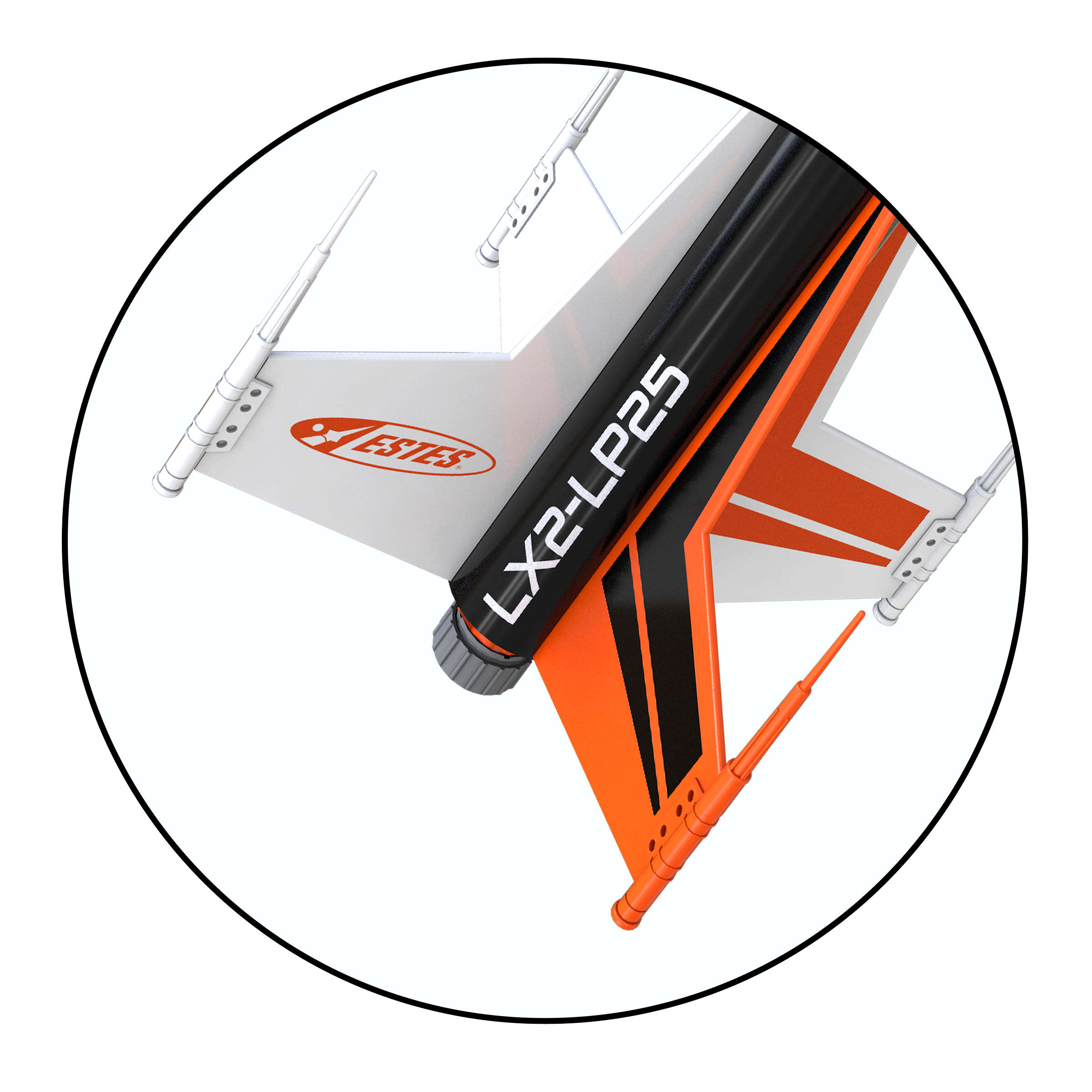 Estes Laser X2 Model Rocket Fin Detail
