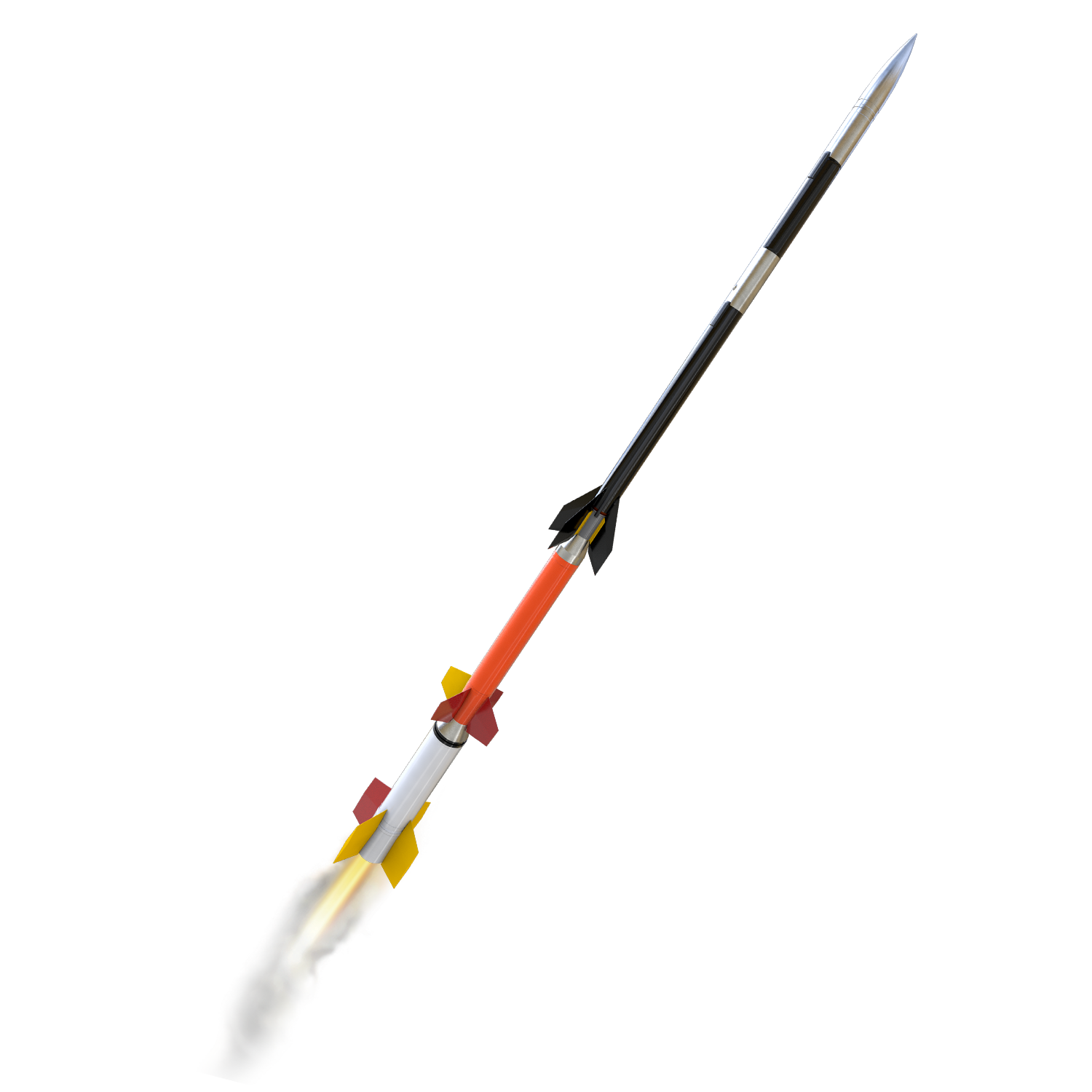 Estes Black Brant XII Model Rocket Flame