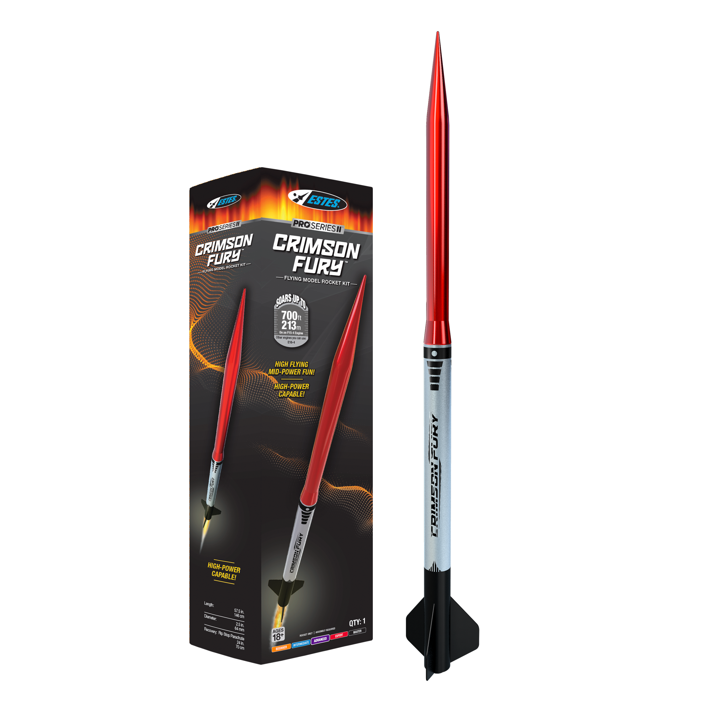 Estes Pro Series II Crimson Fury Model Rocket