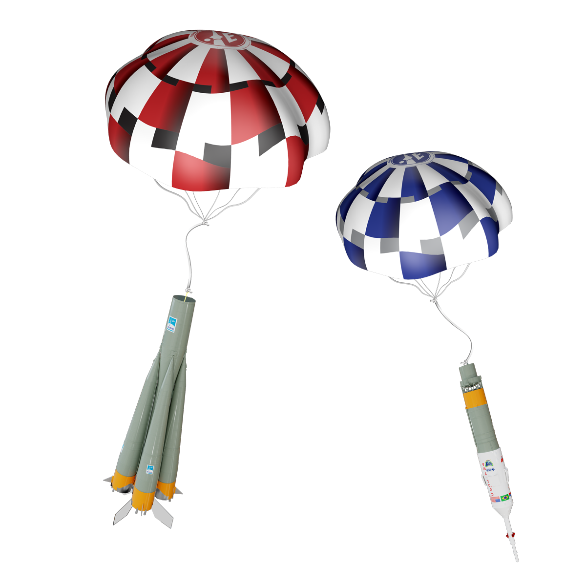 Estes Soyuz Model Rocket Dual Parachute Recovery