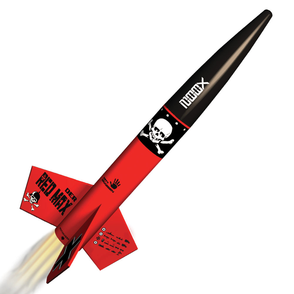 Estes Mega Der Red Max Flying Model Rocket