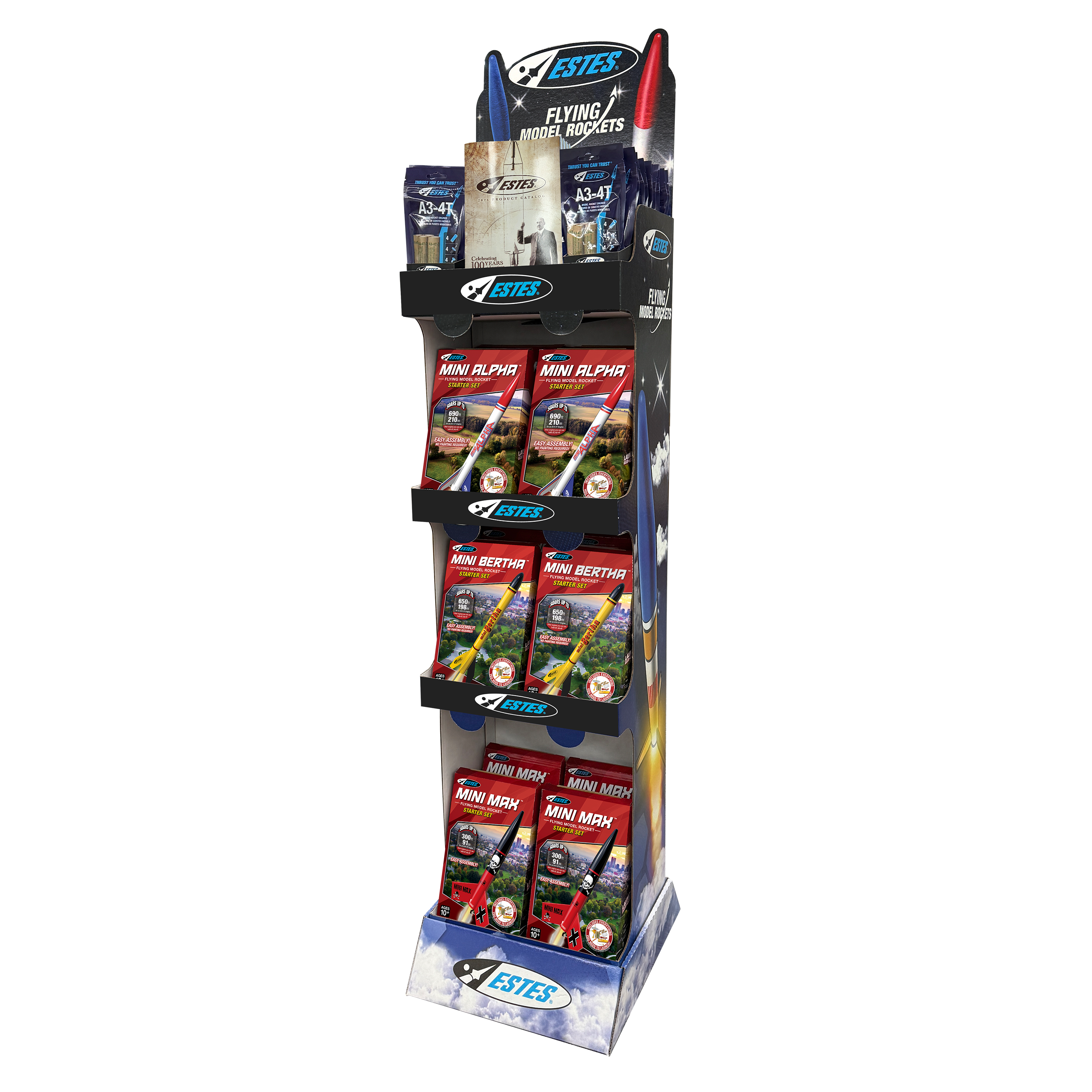 Estes Mini Starter Set Model Rockets Point of Purchase Retail Display